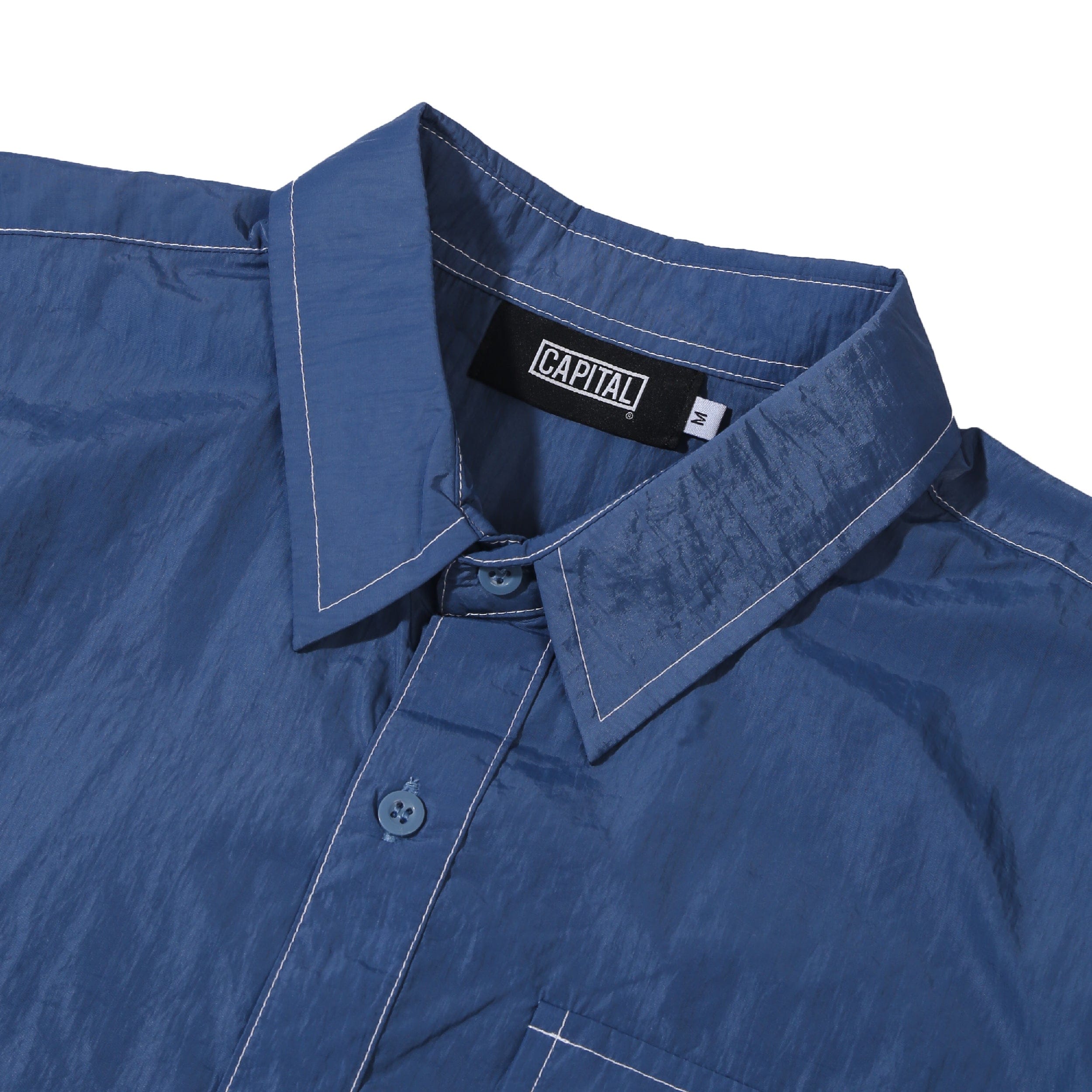 Capital Crinckle Shirt - Blue