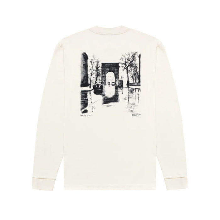 ONLY NY GREENWICH CHARCOAL LONG SLEEVE T - SHIRT
