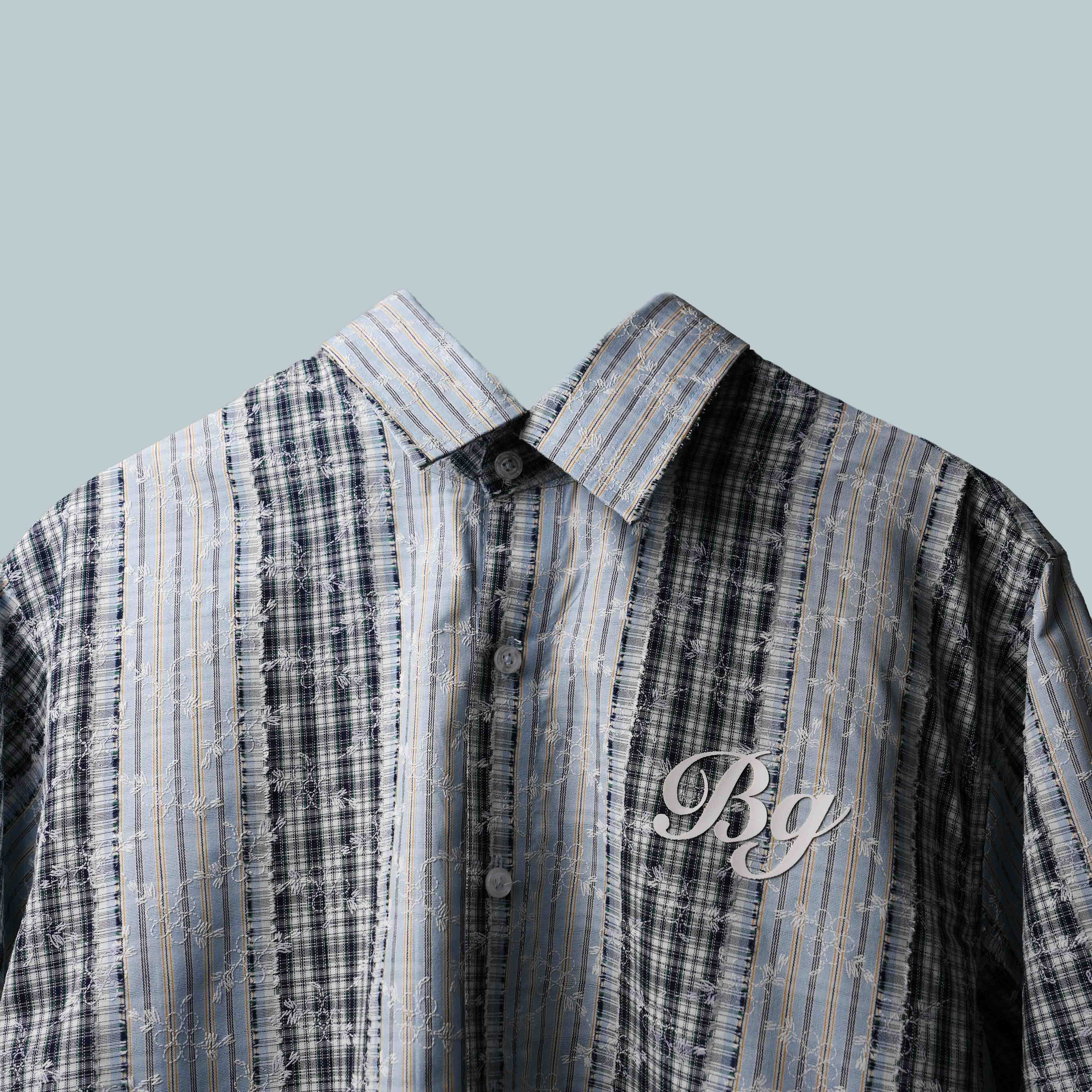 And Blu Plaid And Petals Shirt