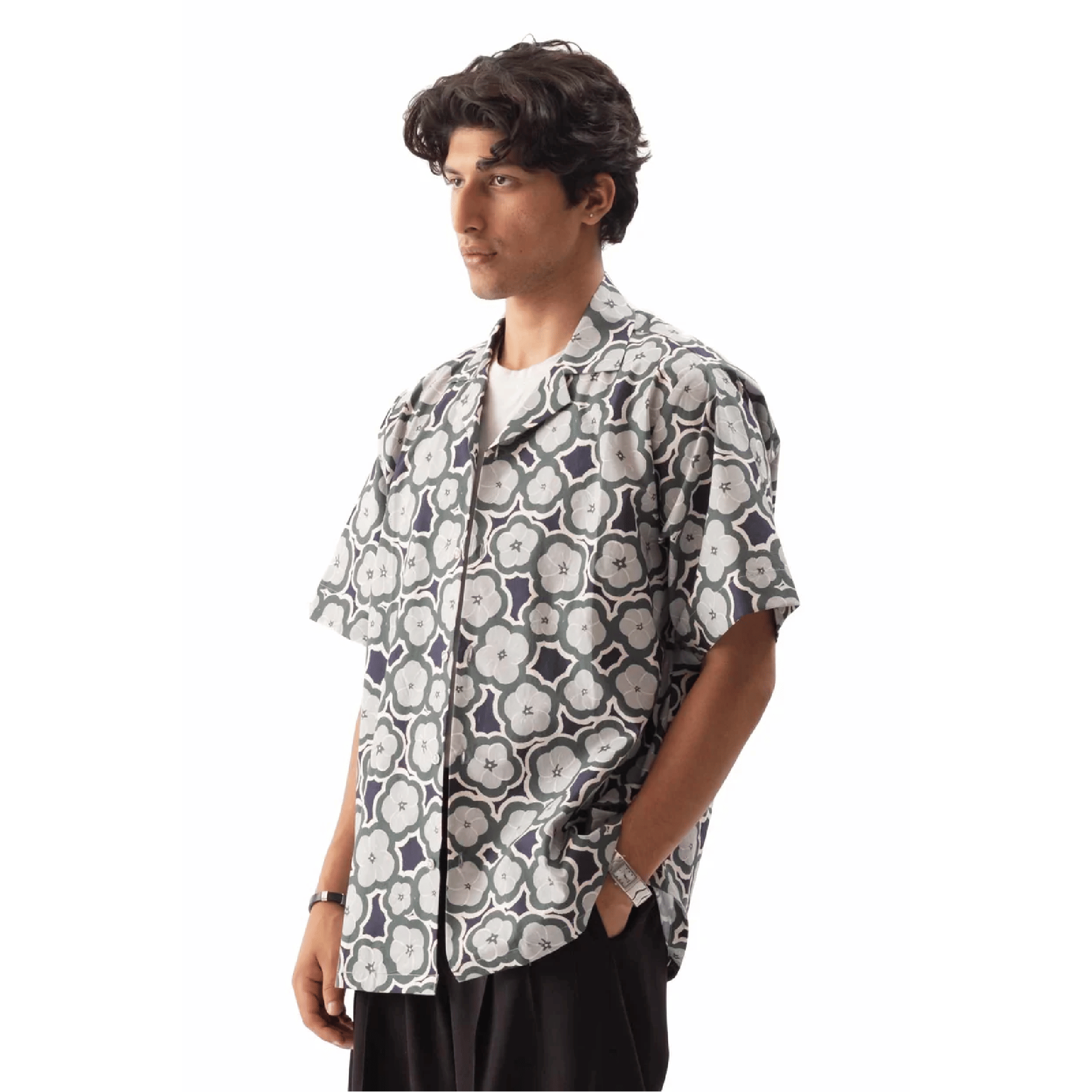 PRKHR FLORAL PRINT CAMP SHIRT