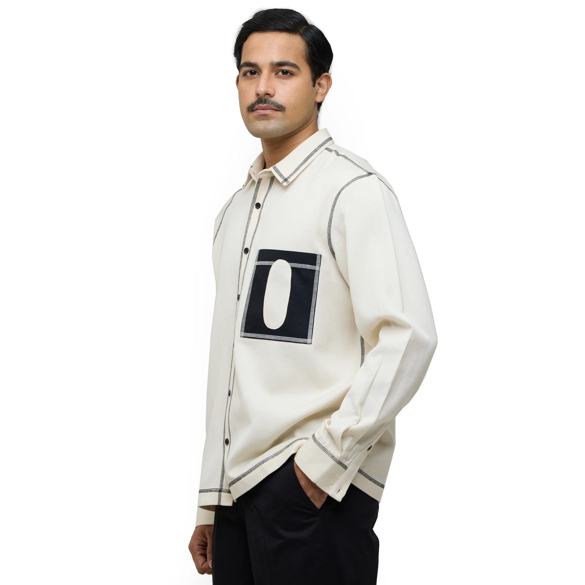 MARGN Canopy Denim Shirt LS (Off White)