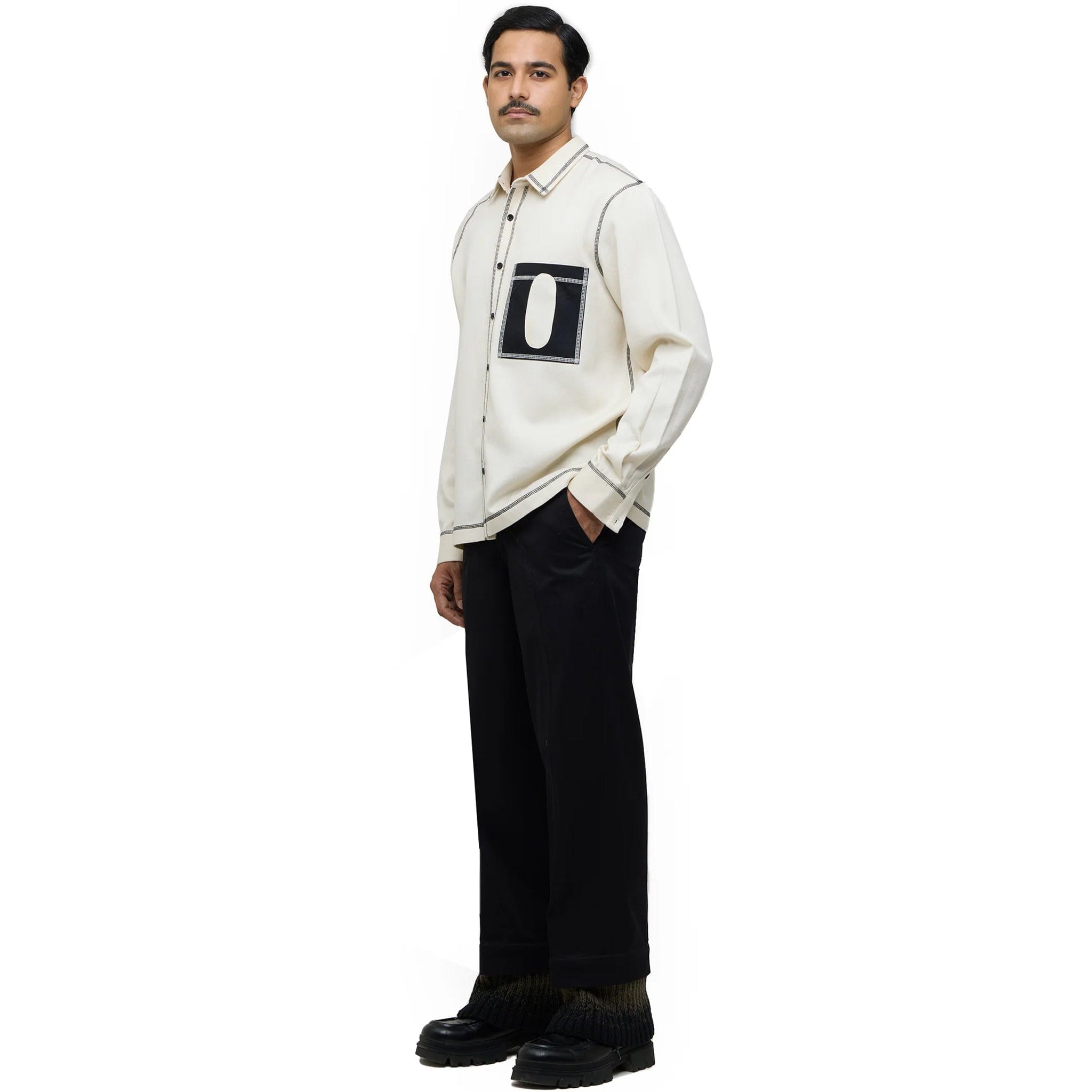 MARGN Canopy Denim Shirt LS (Off White)