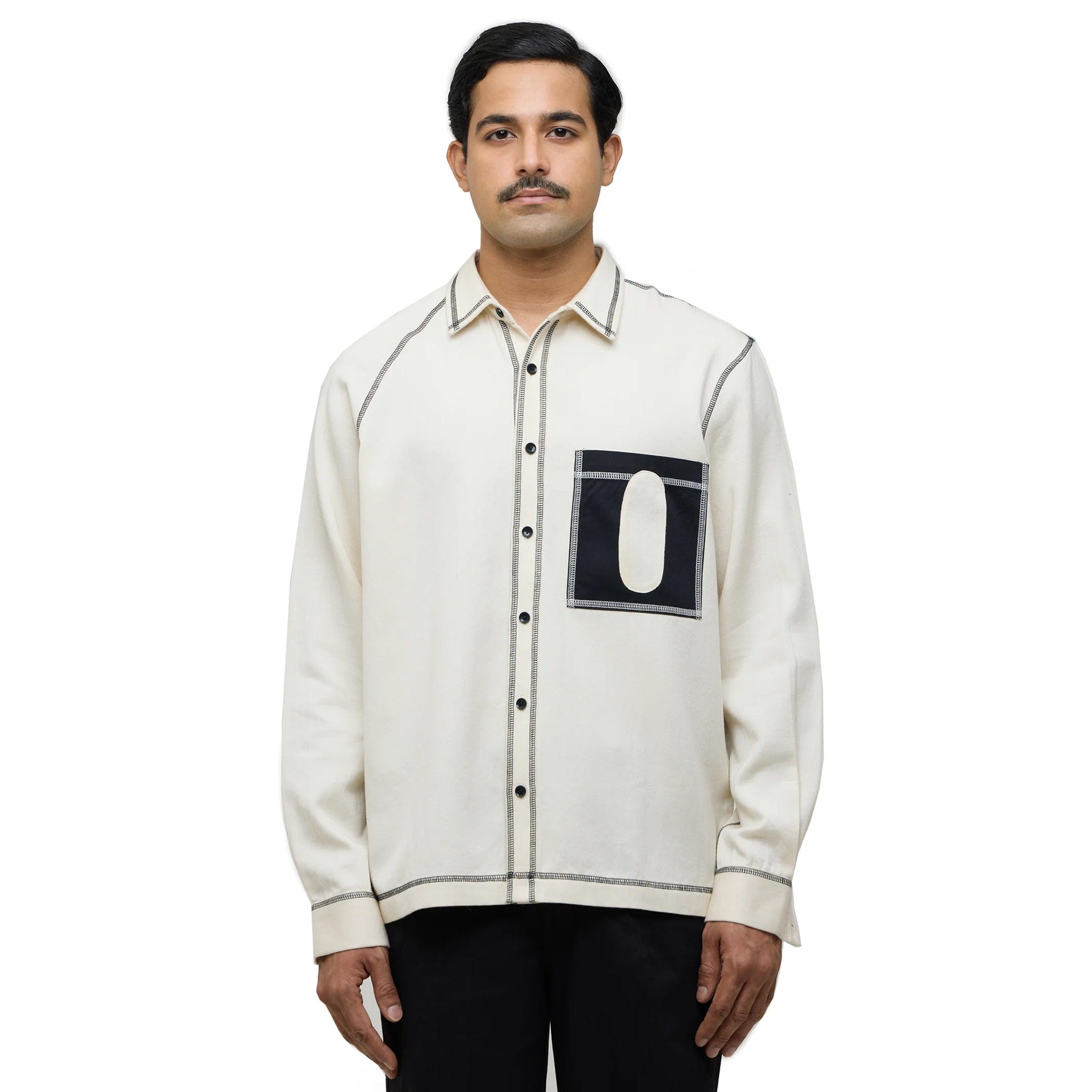 MARGN Canopy Denim Shirt LS (Off White)