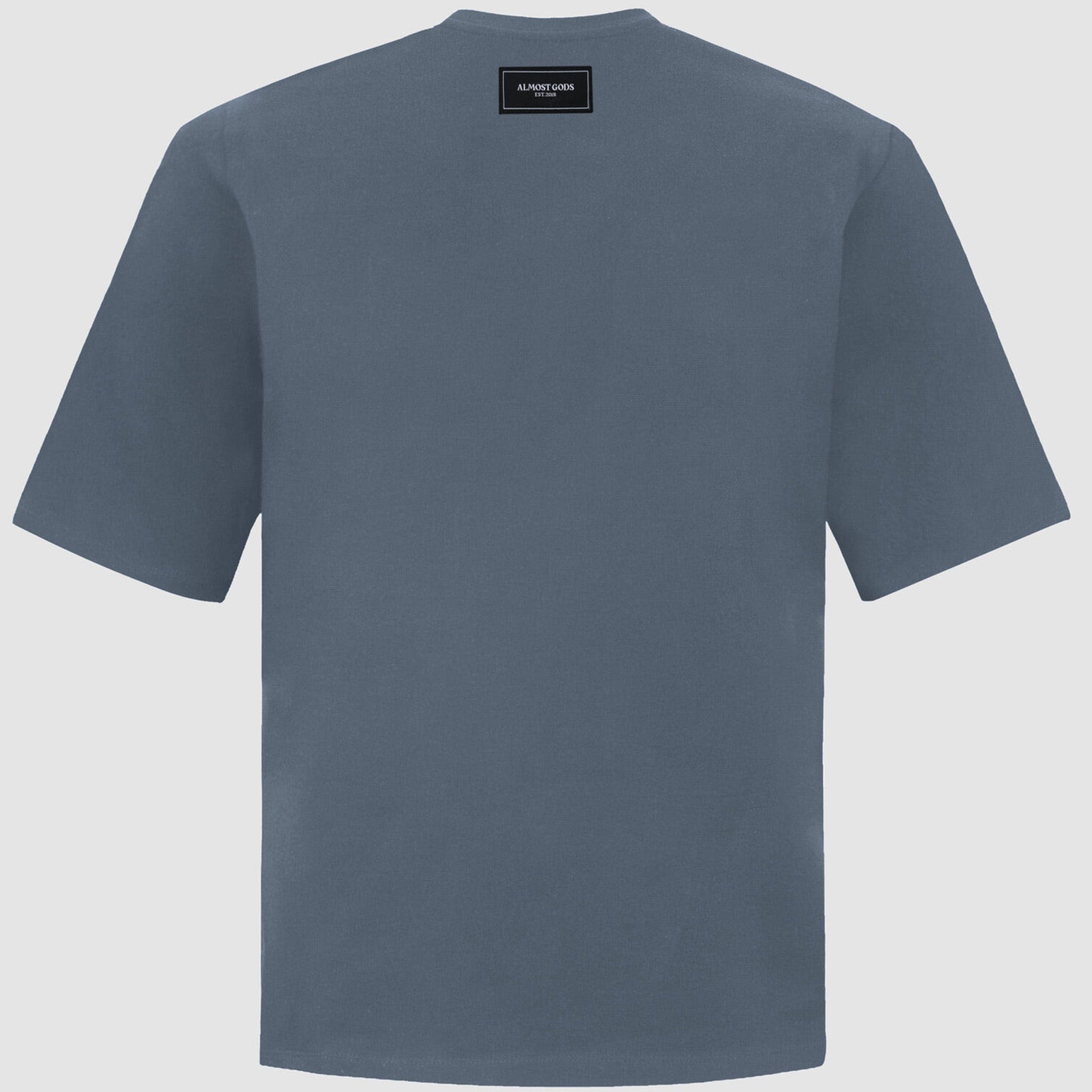 Almost Gods ALPHA CROSS SPRAY PAINT T-Shirt (GREY)