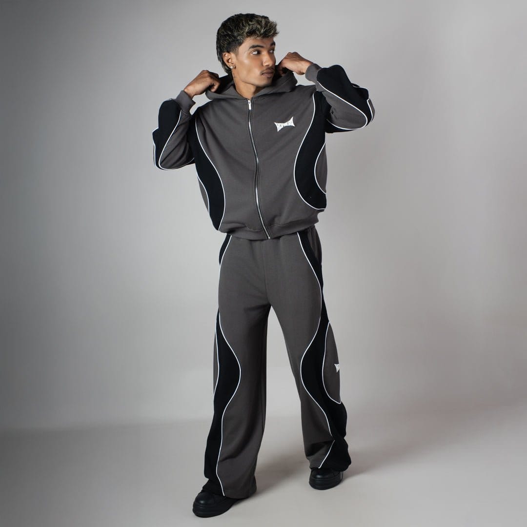 Hophead CHARCOAL HEAVY ZIPPER HOODIE