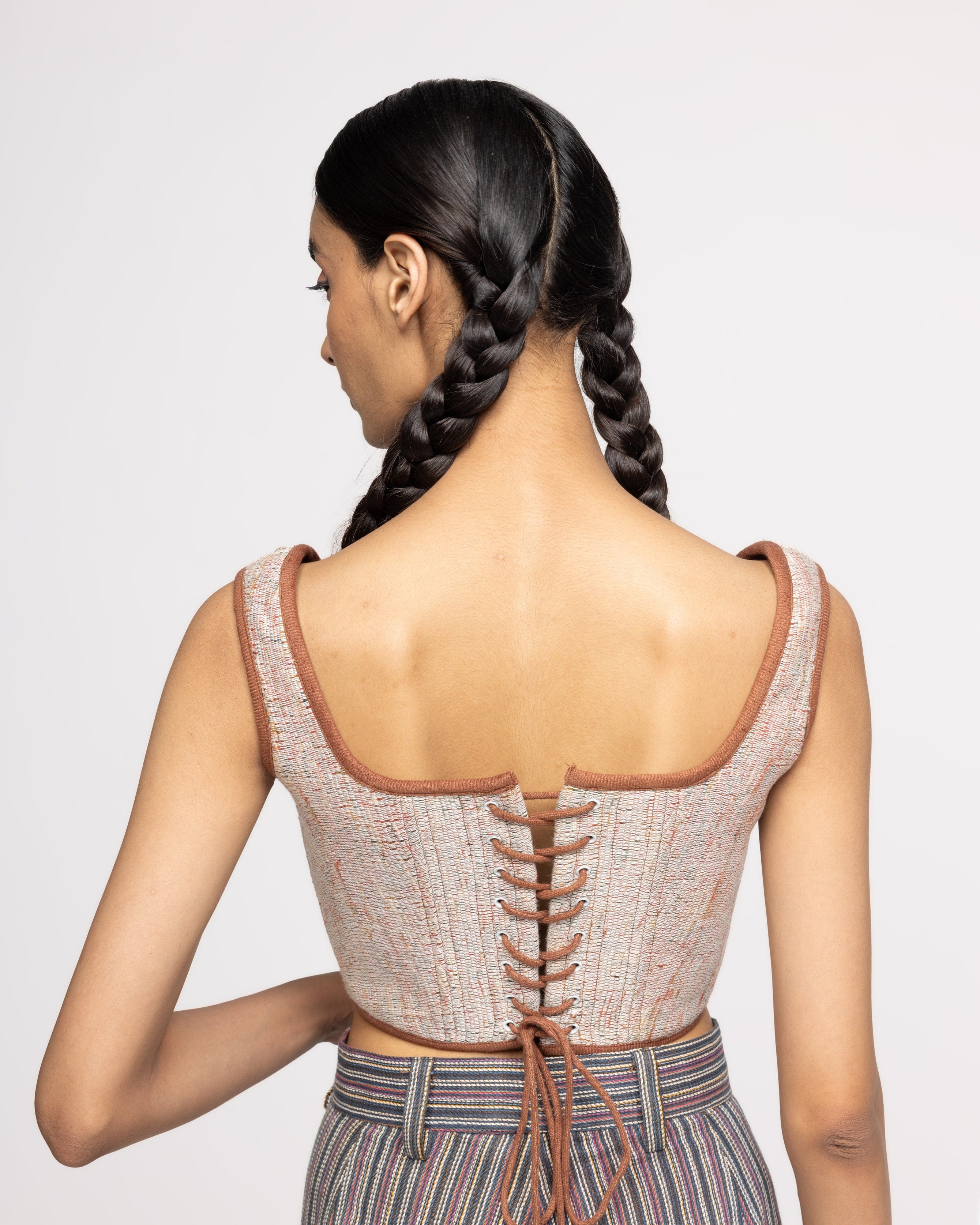 Handmade Upcycled Indigo Handmade - Corset