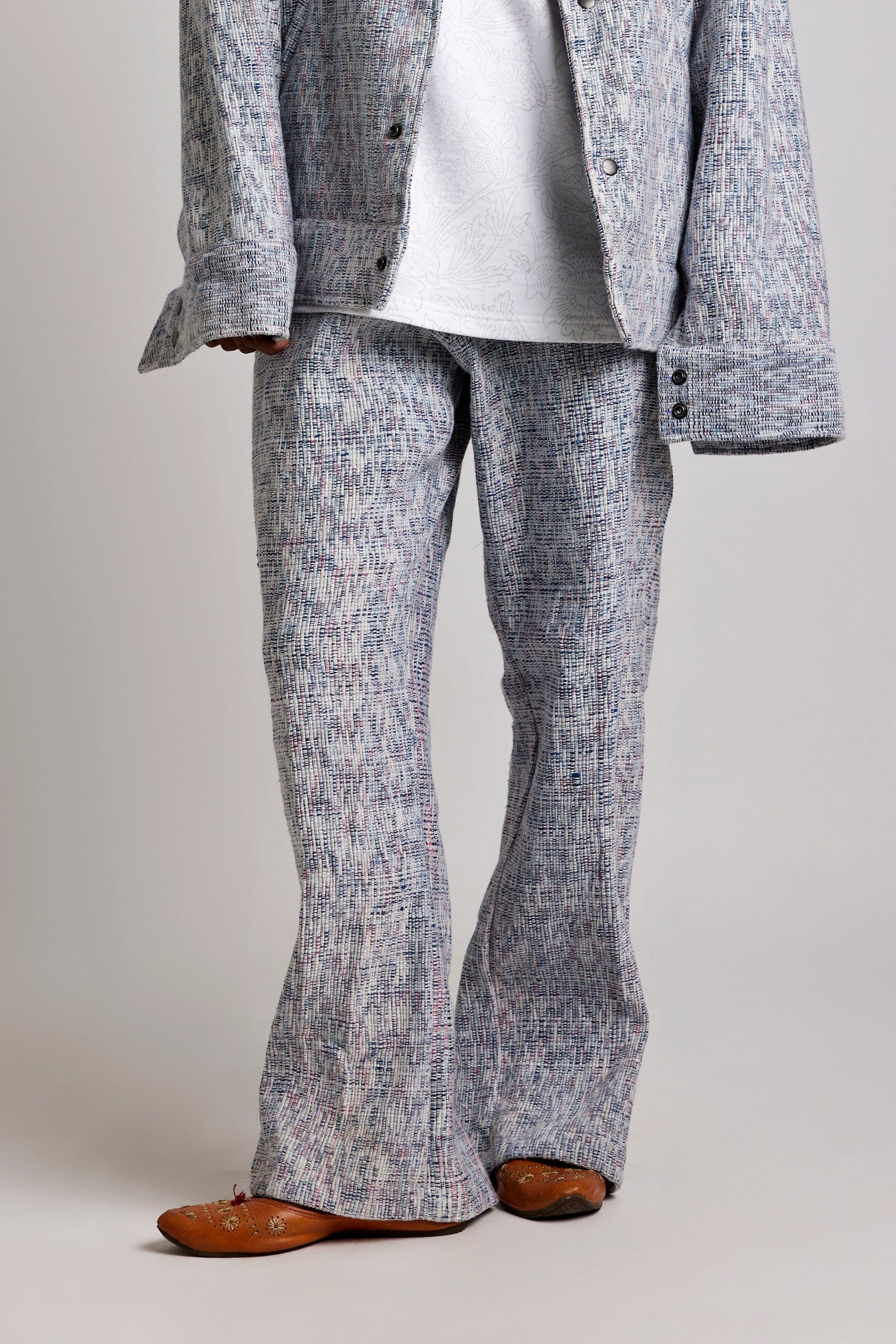 Handwoven Upcycled Indigo Hand - woven - Pant