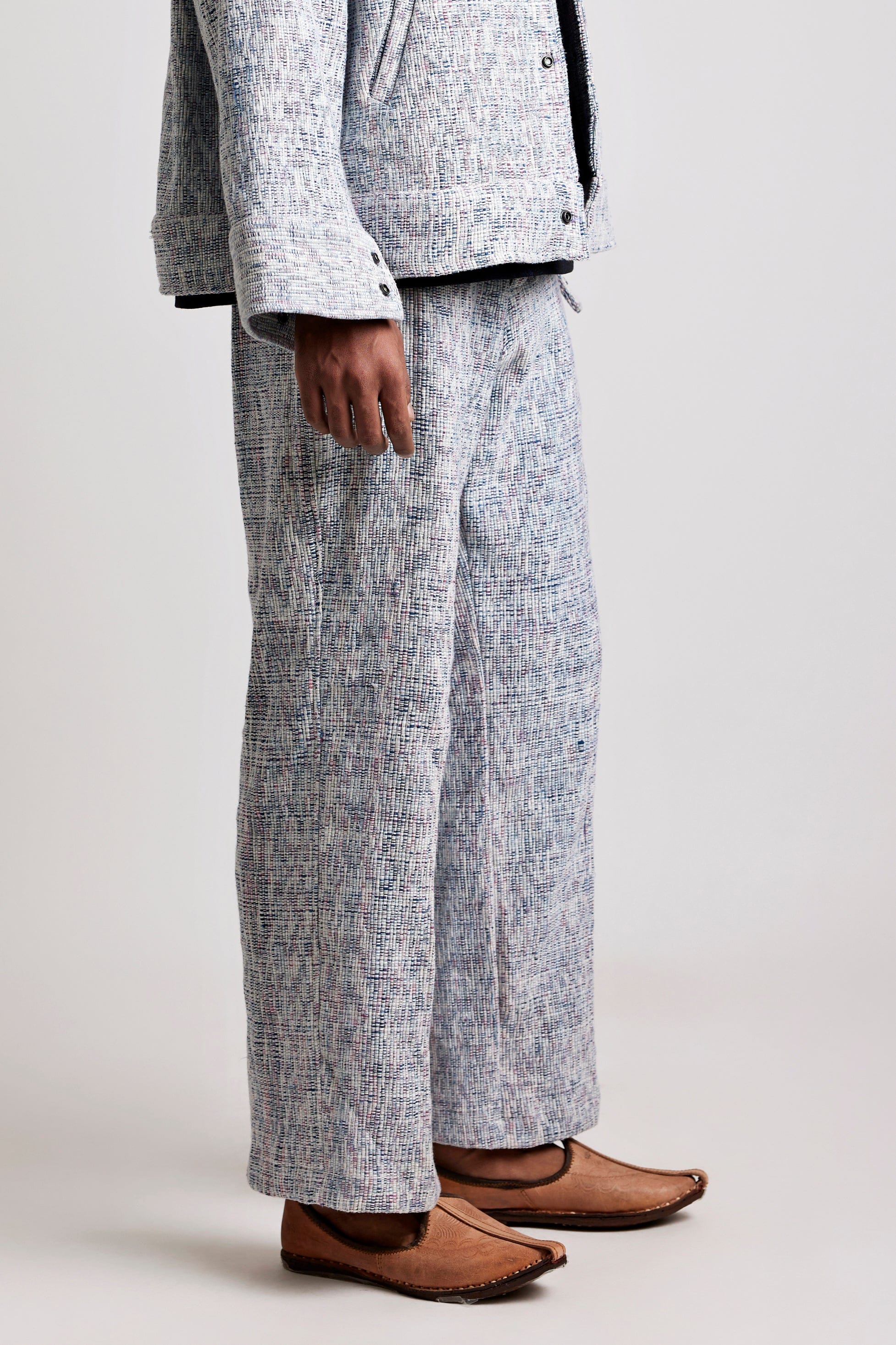 Handwoven Upcycled Indigo Hand - woven - Pant