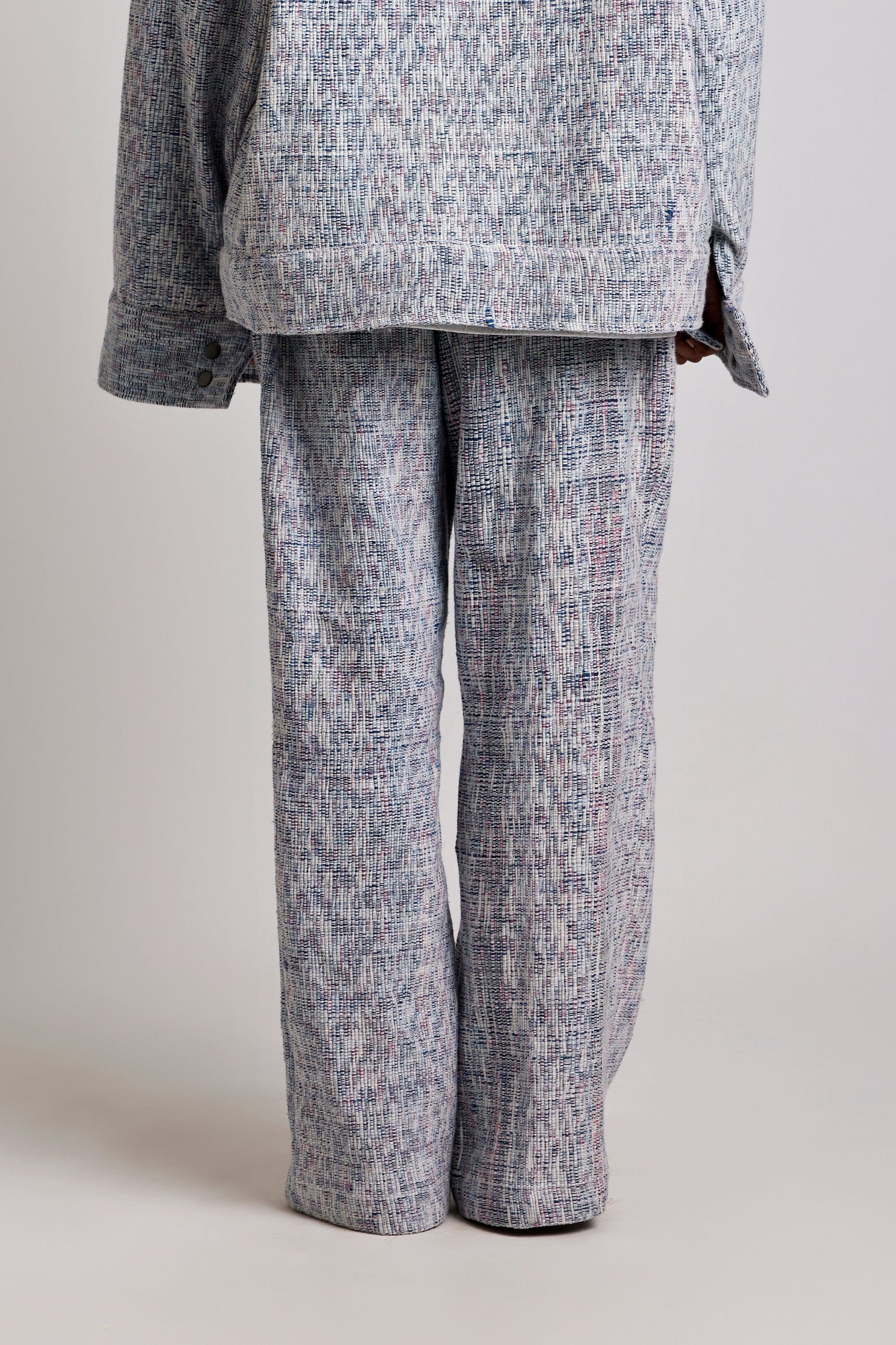 Handwoven Upcycled Indigo Hand - woven - Pant