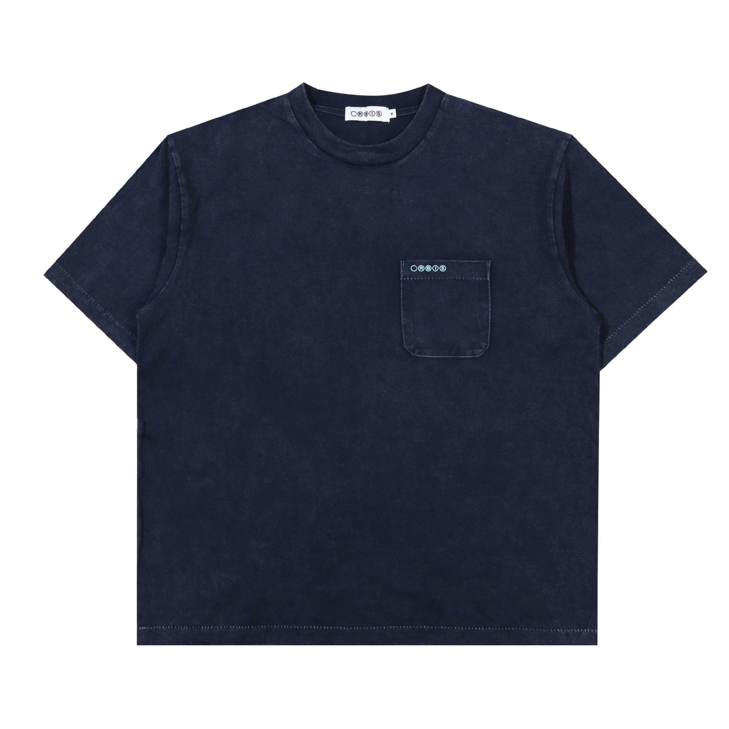 Orbis Single Stitch Pocket T-Shirt - Washed Navy