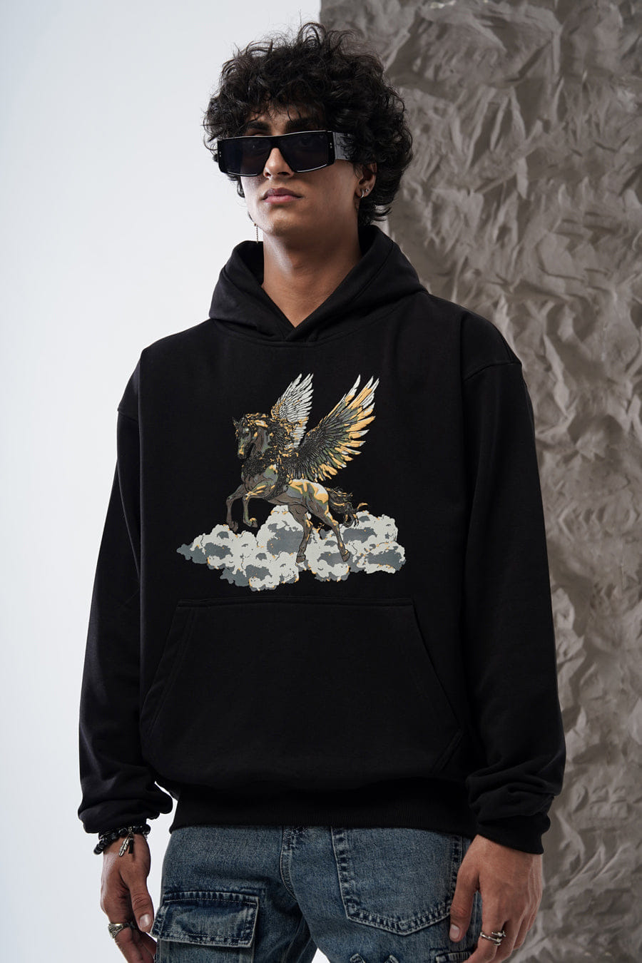 Y*all PEGASUS HOODIE BLACK