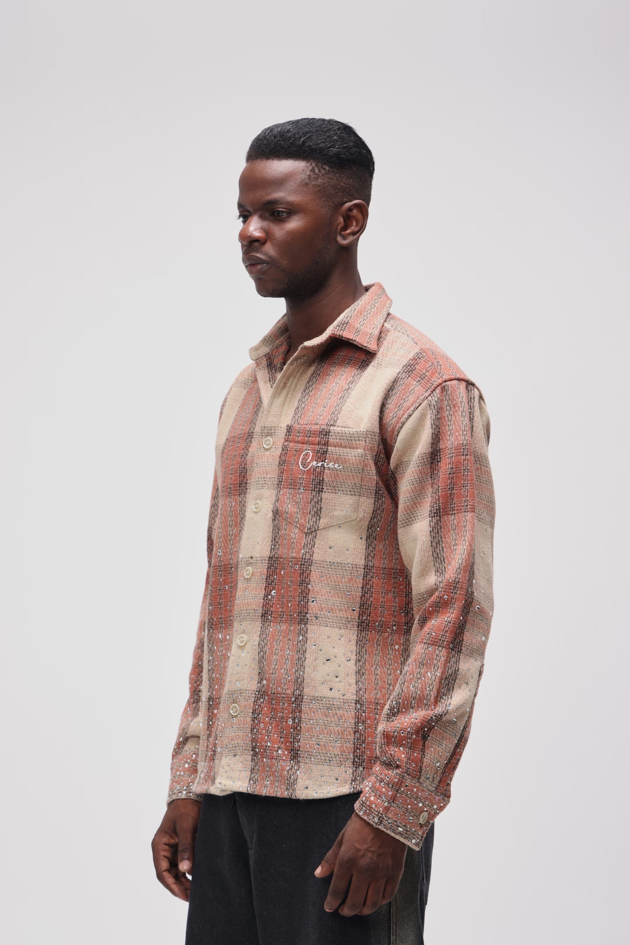 Cerise Clothing CERISE RHINESTONE FLANNEL