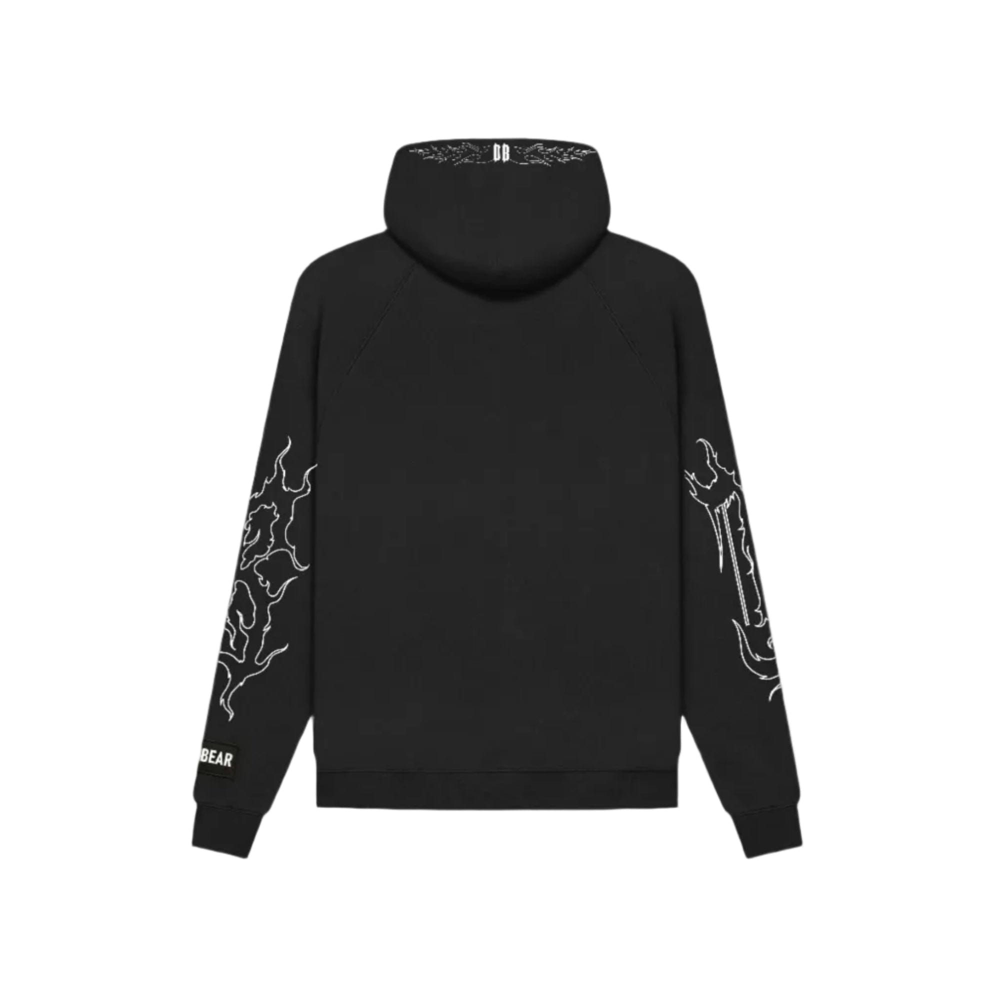 Deadbear Flames Hoodie Black
