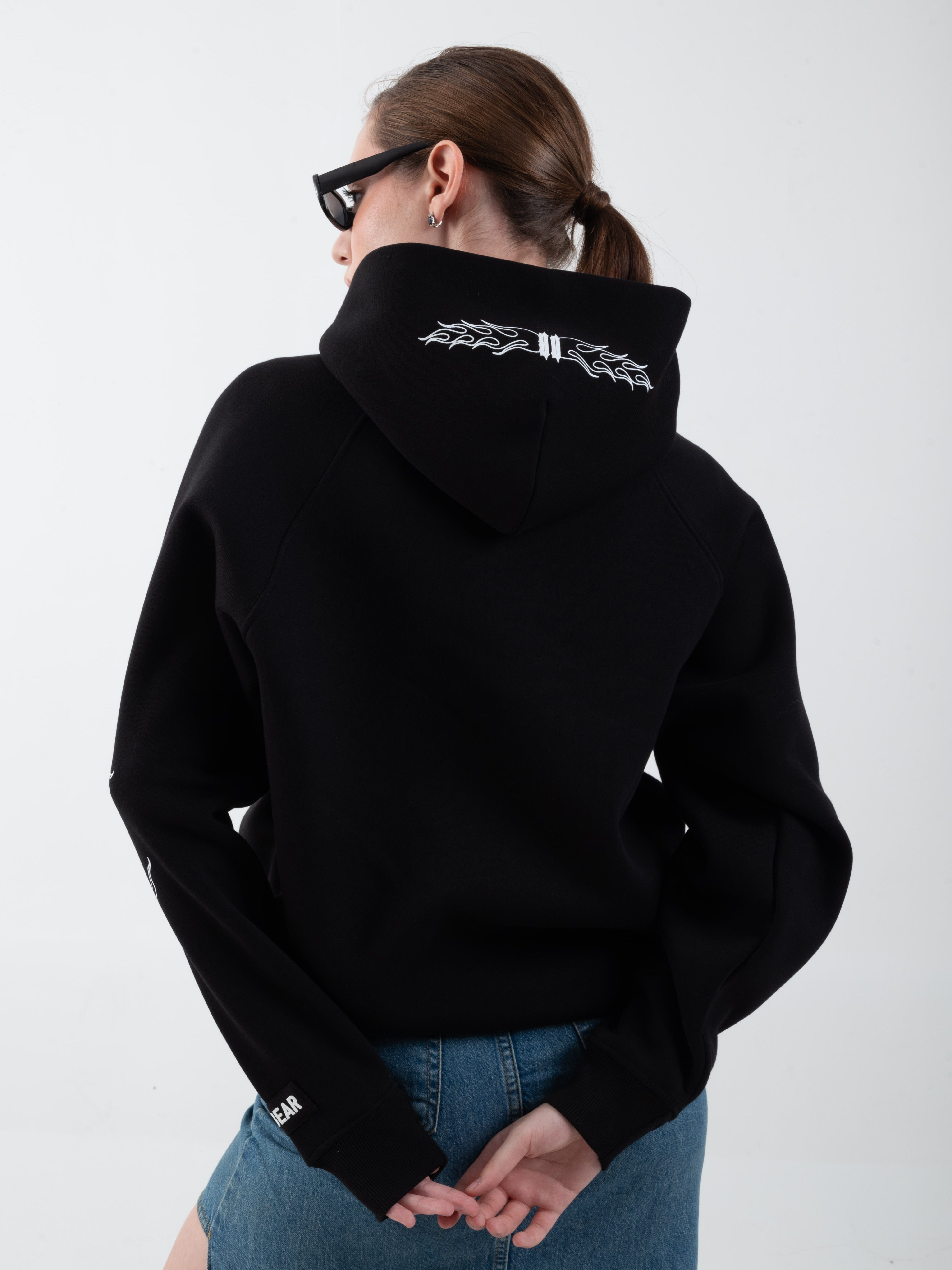 Deadbear Flames Hoodie Black