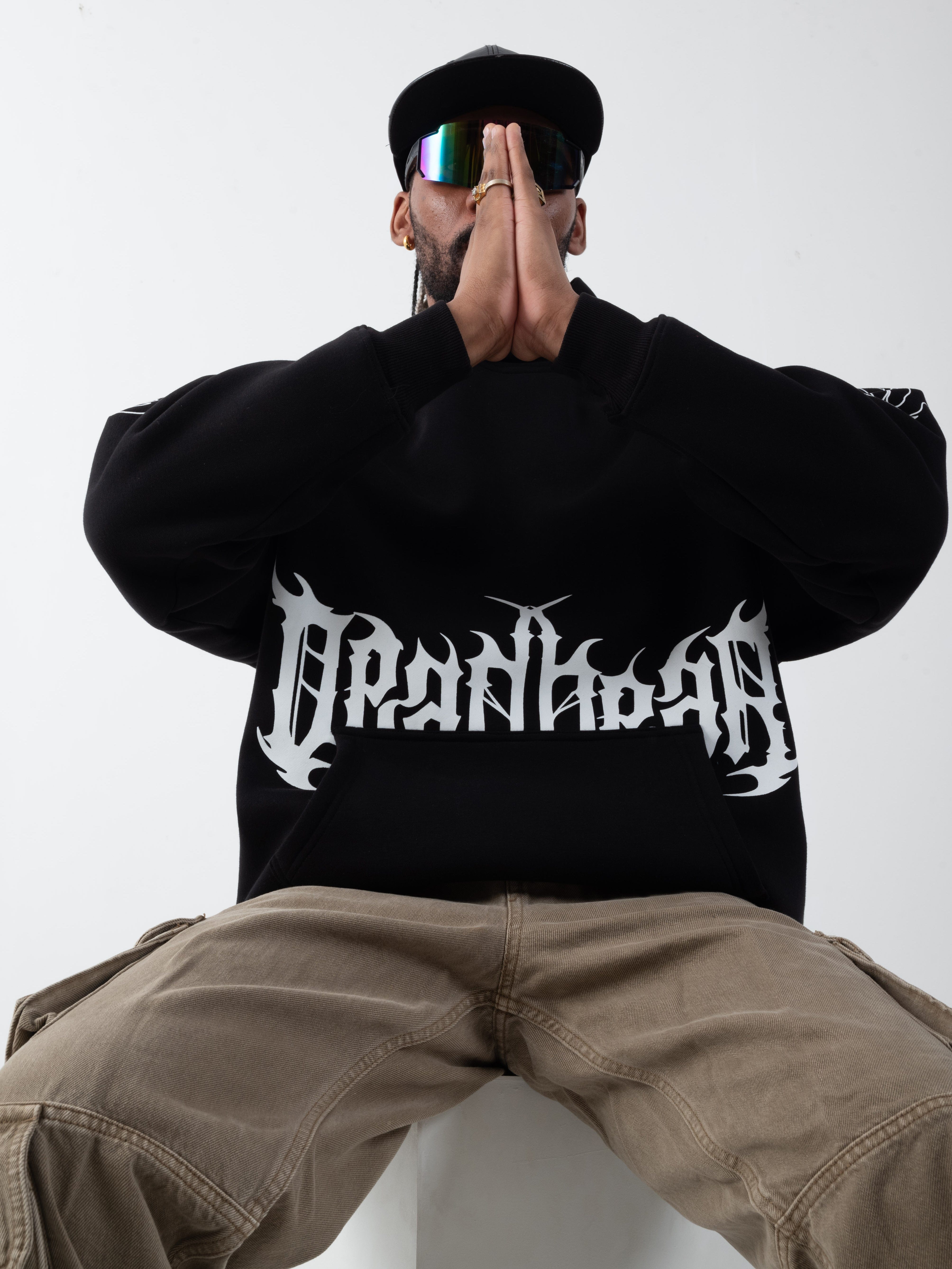 Deadbear Flames Hoodie Black