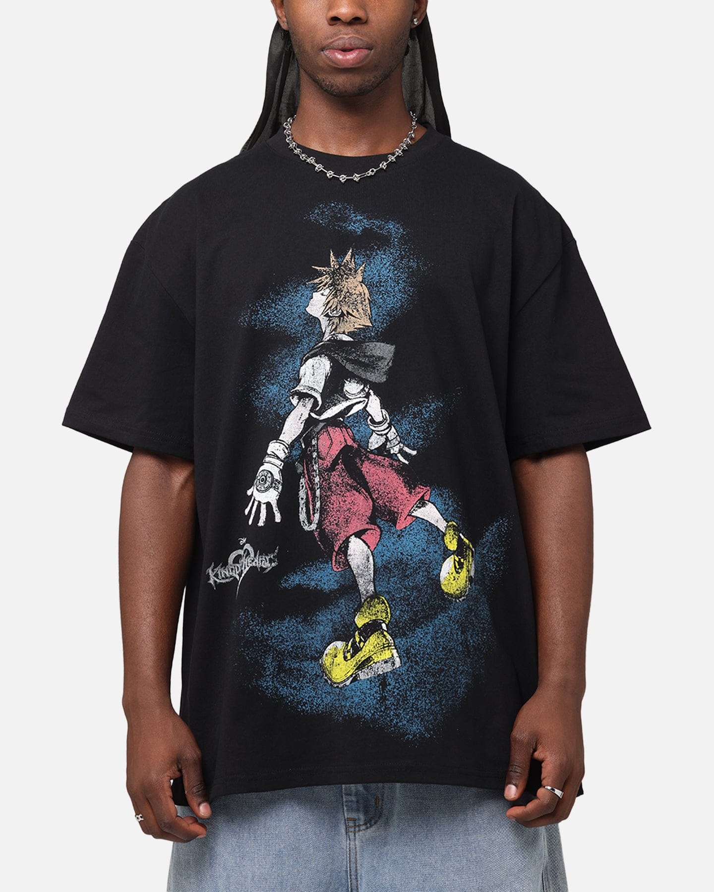 73studio Disney Kingdom Hearts Sora Heavyweight T - Shirt Black