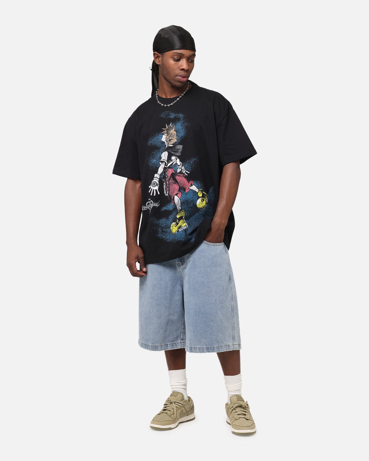 73studio Disney Kingdom Hearts Sora Heavyweight T - Shirt Black