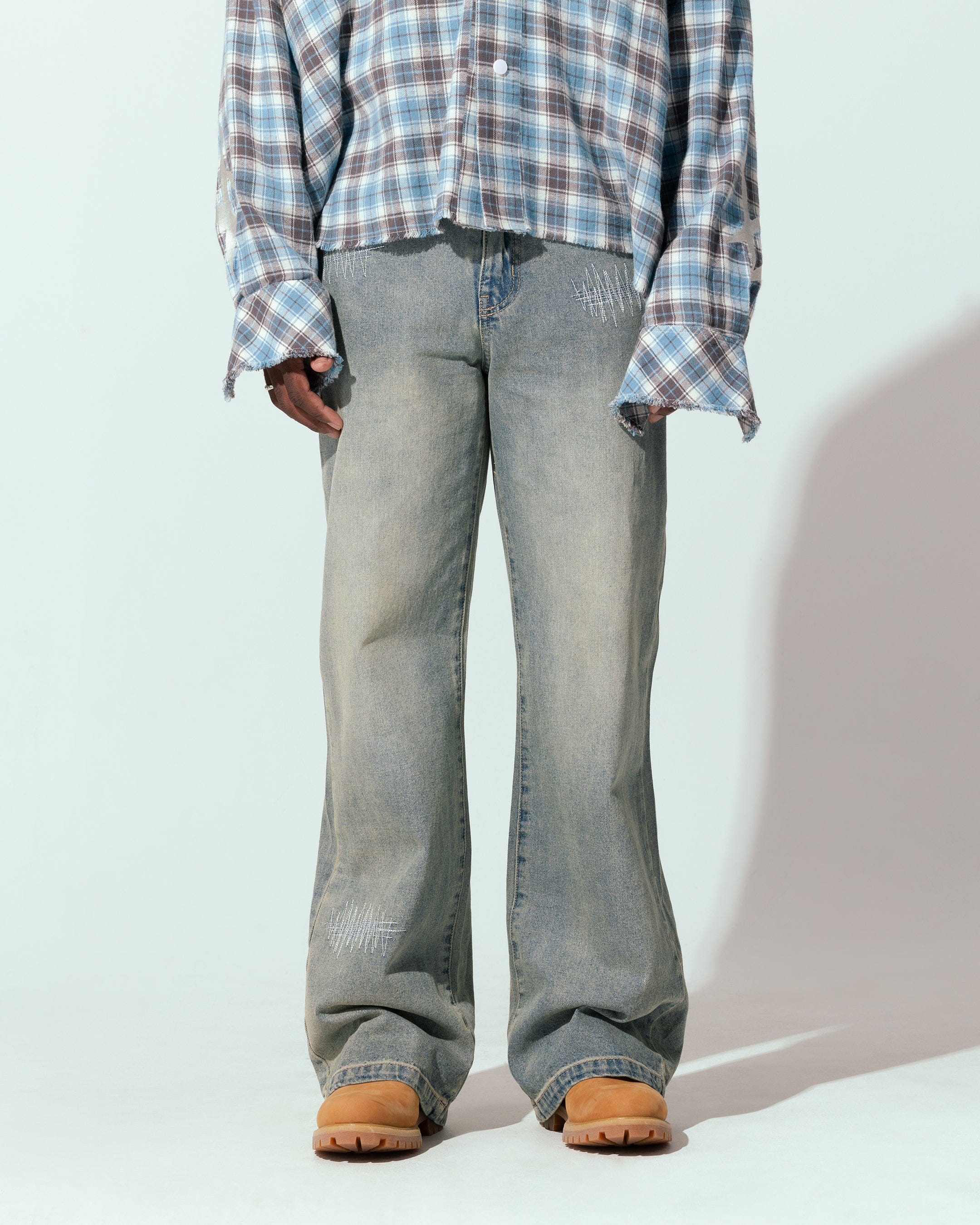 Loiter 444 Bootcut Jeans Washed Blue