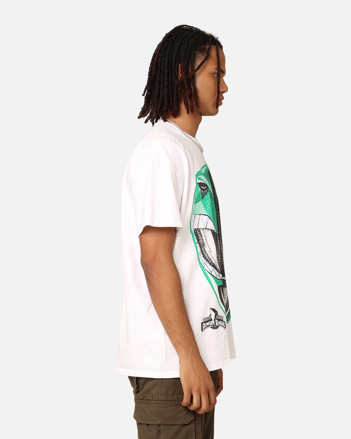 73studio x Power Rangers Green Ranger Big Head Heavyweight T - Shirt White