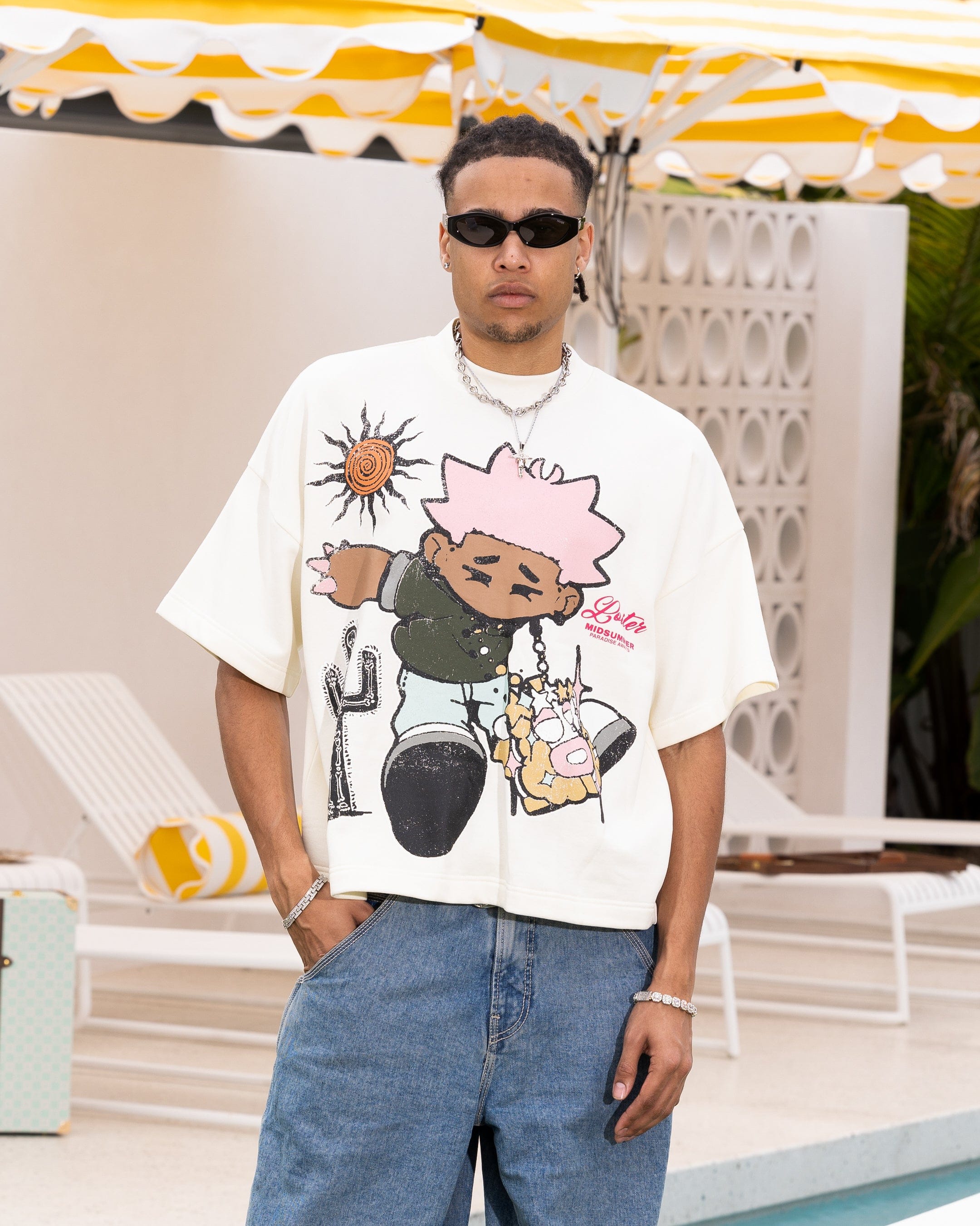 Loiter Palm Spring Box T - Shirt Off White