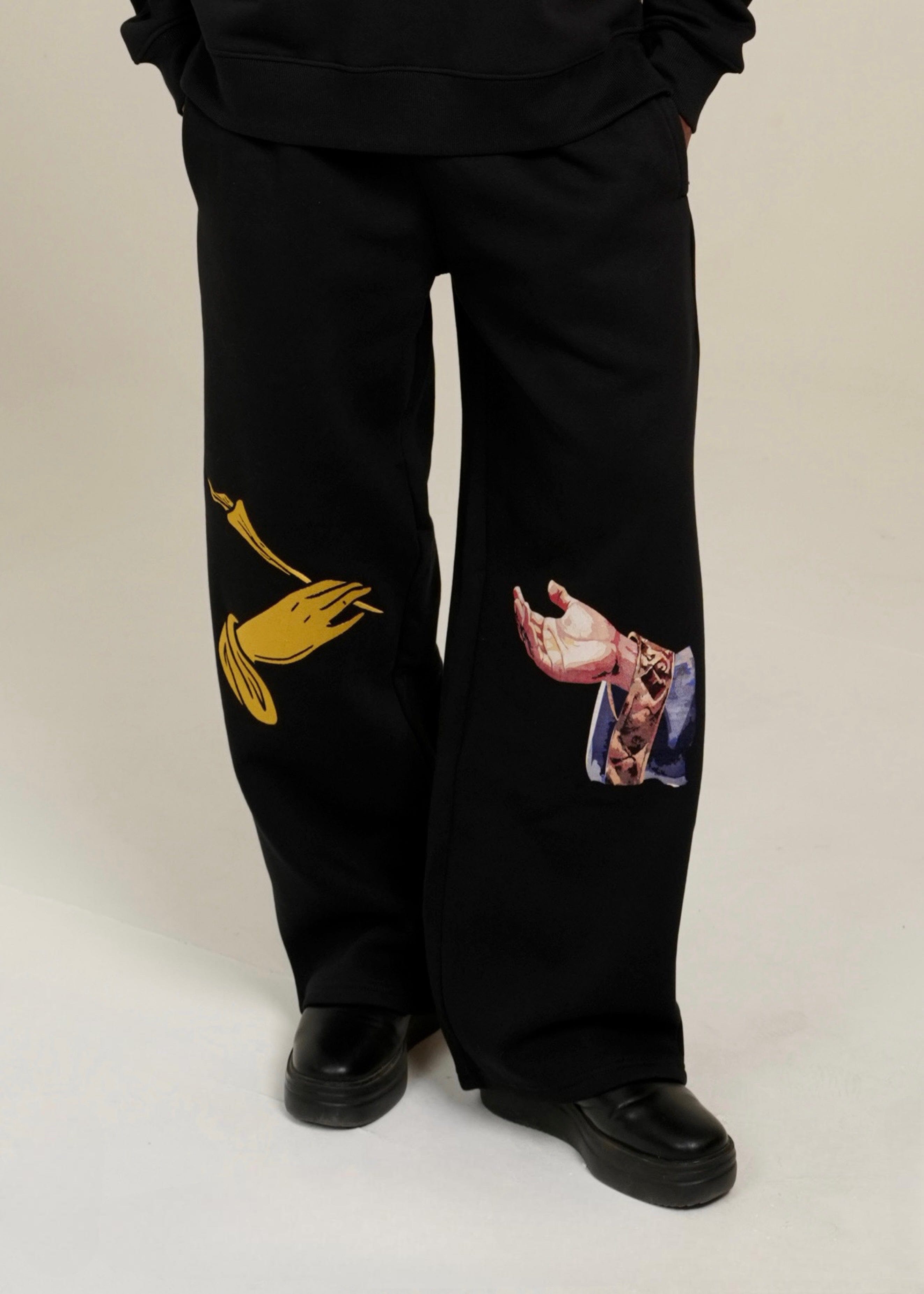 Elvn.tee HANDS OF ETERNITY SWEATPANTS | BLACK