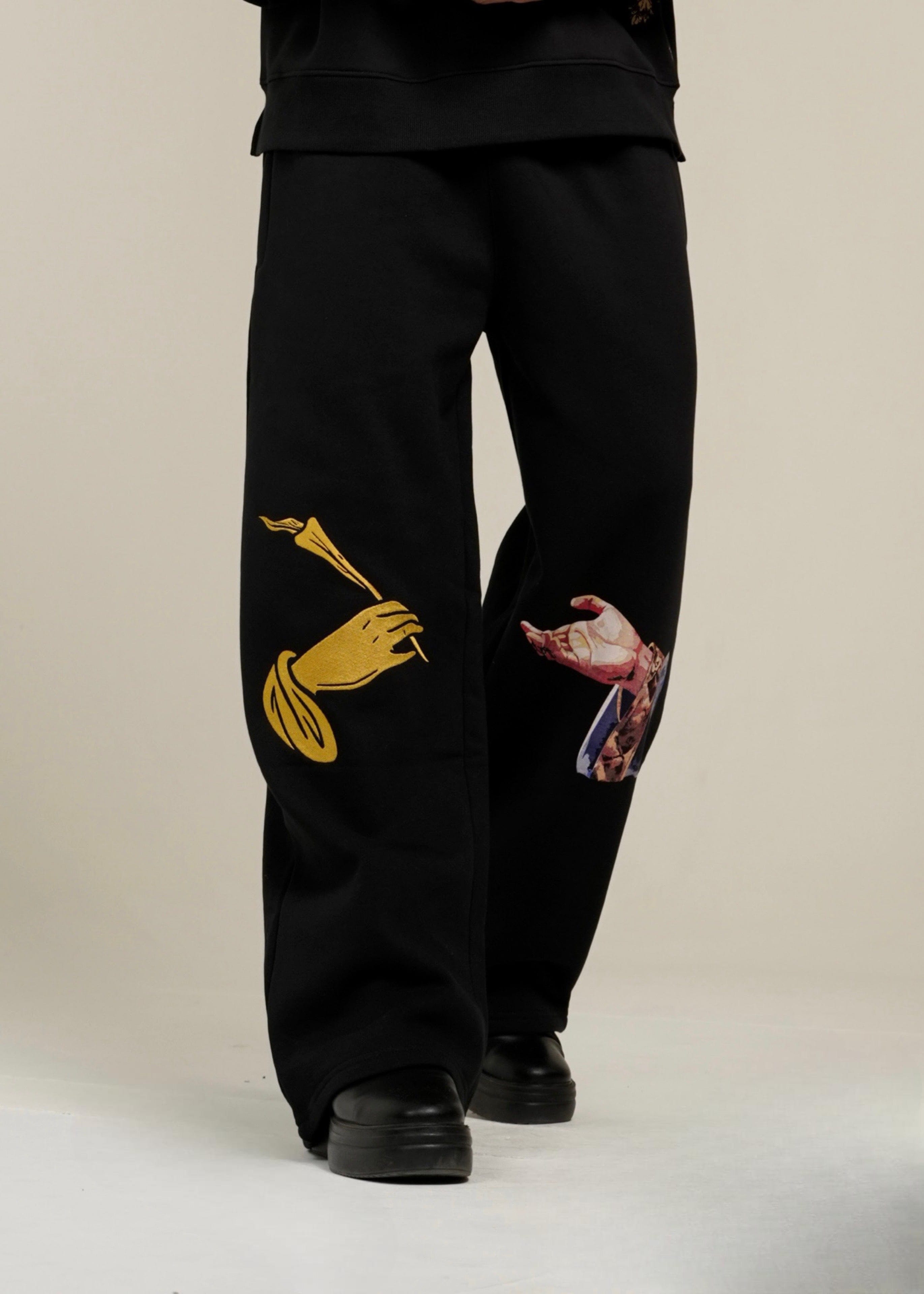Elvn.tee HANDS OF ETERNITY SWEATPANTS | BLACK