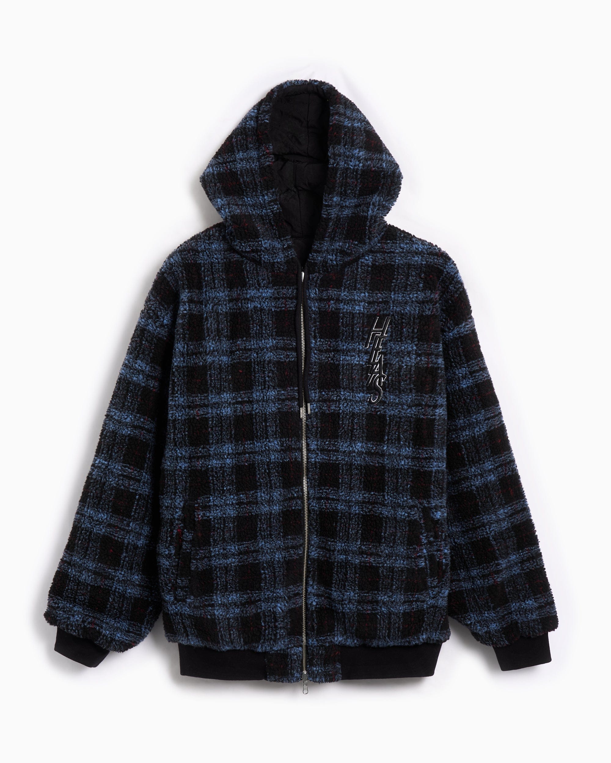 Hélas. Sudadera con cremallera de cuadros Relaxed Hélas. Ocaro para hombre