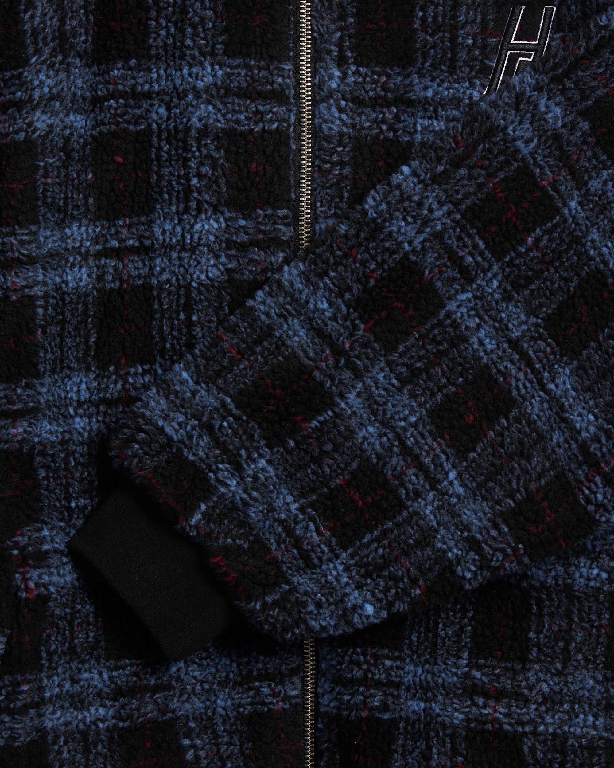 Hélas. Sudadera con cremallera de cuadros Relaxed Hélas. Ocaro para hombre