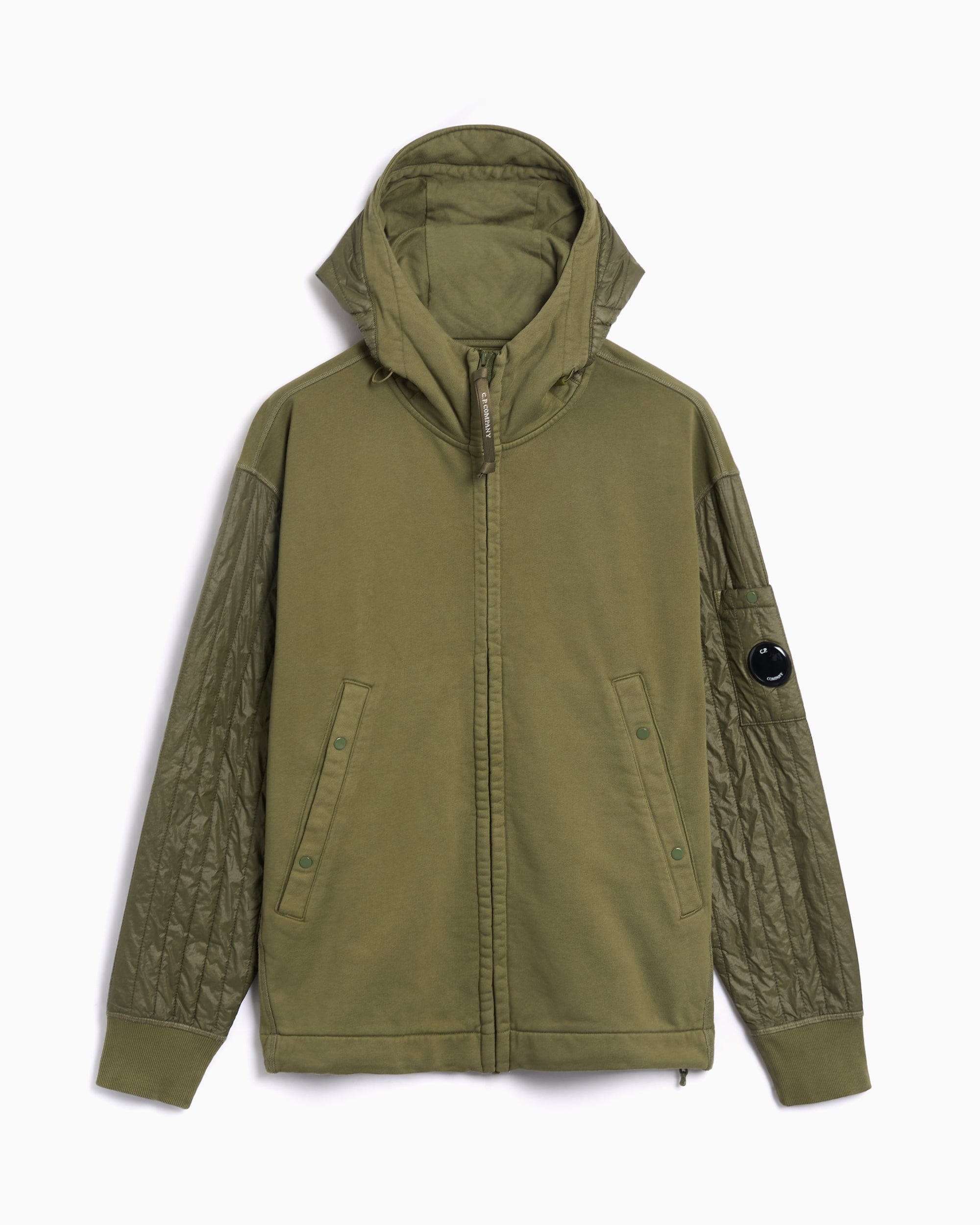 CP Company Sudadera con cremallera CP Company Diagonal Raised Fleece para hombre