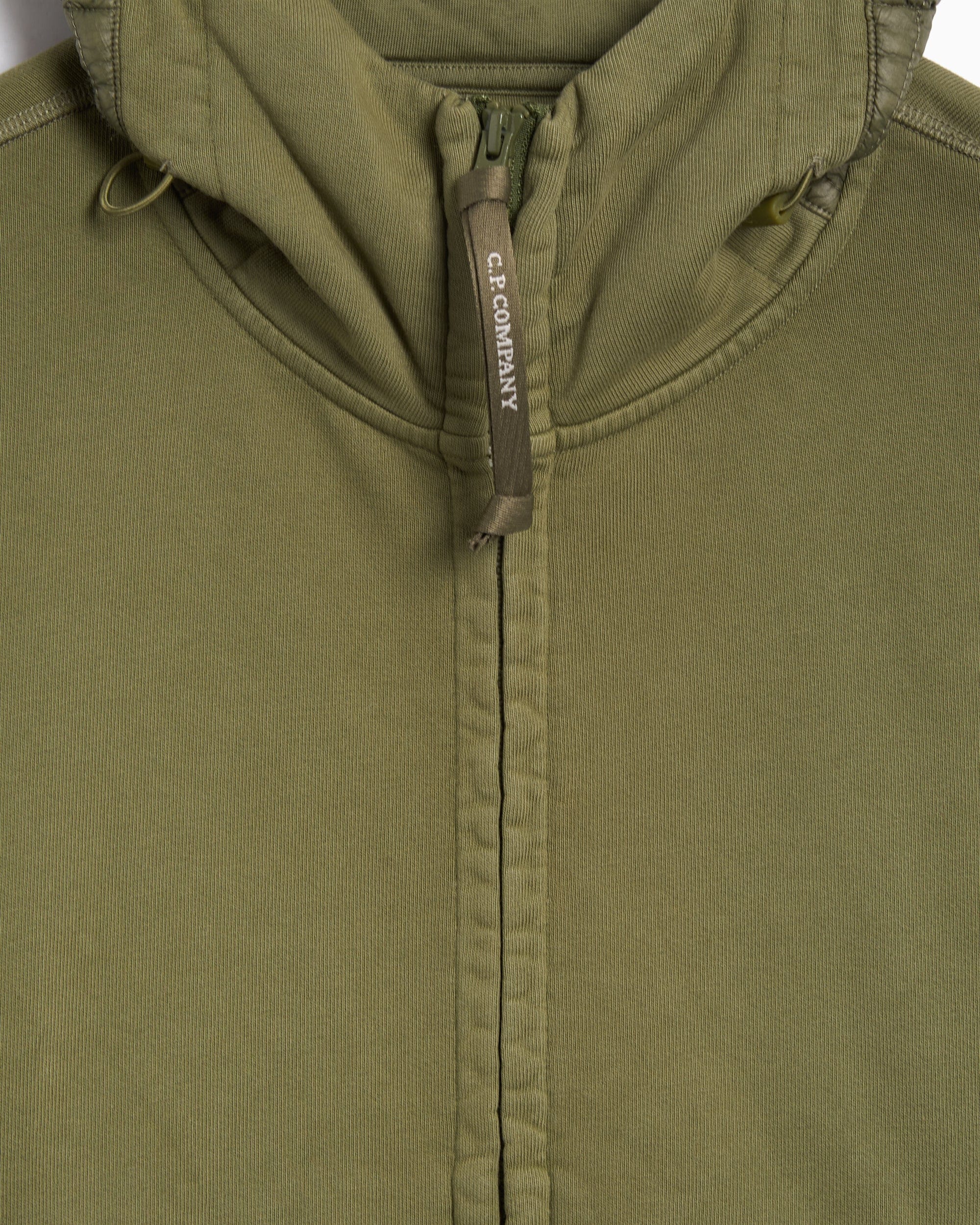 CP Company Sudadera con cremallera CP Company Diagonal Raised Fleece para hombre