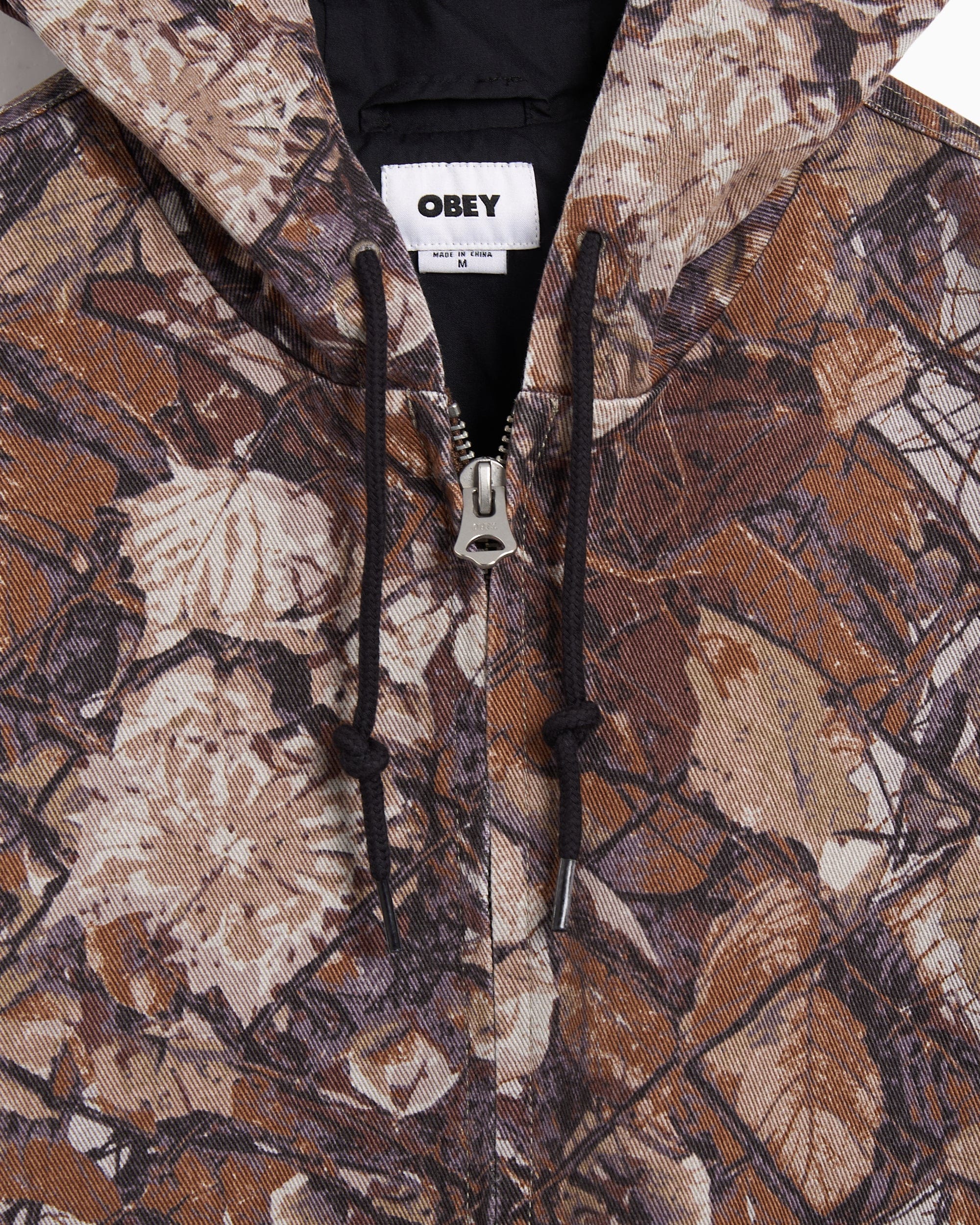OBEY Clothing Sudadera con cremallera con gráfico Relaxed OBEY Clothing Glen para hombre