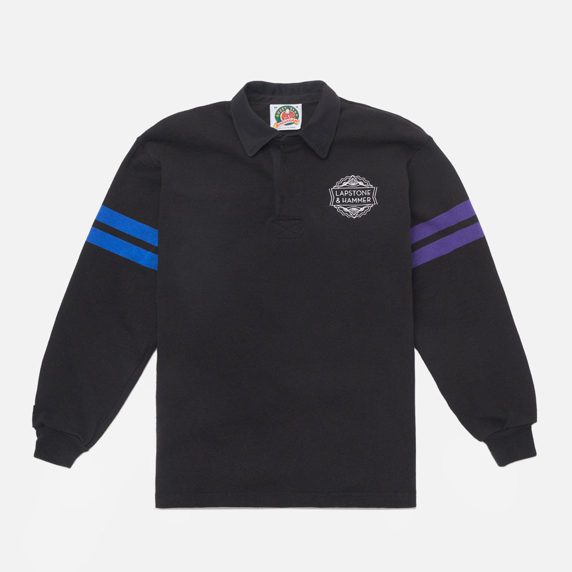 Lapstone & Hammer LAPSTONE FOR BARBARIAN RUGBY SHIRT - BLACK