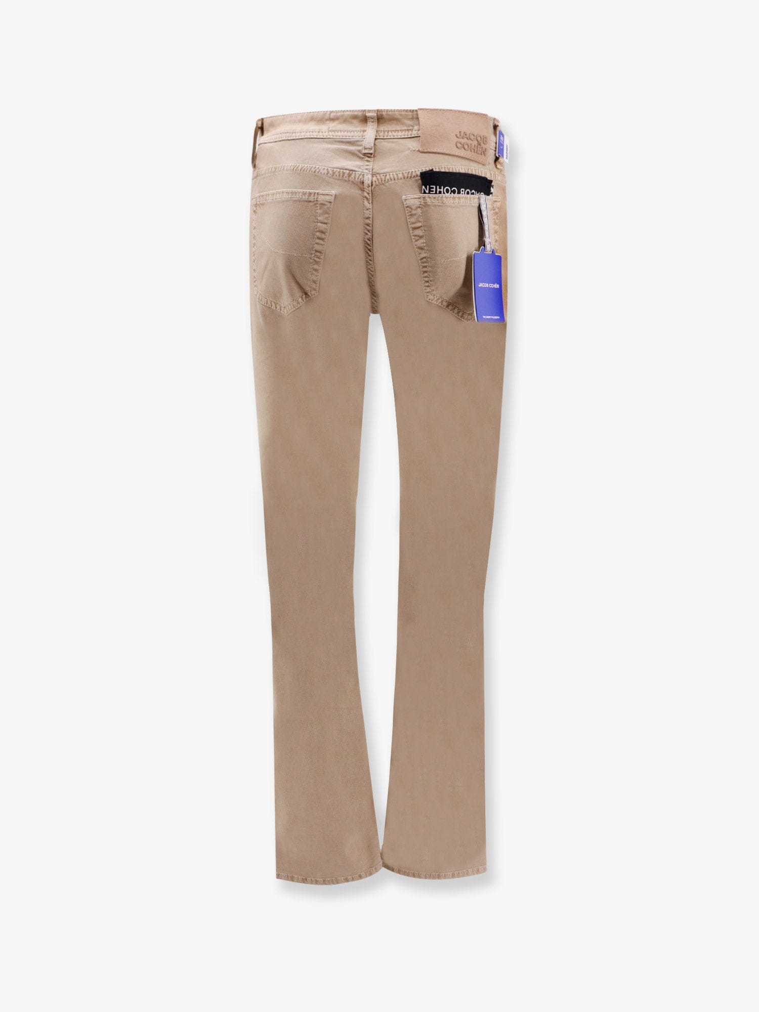 JACOB COHEN Regular slim fit cotton trouser with back pony - skin patch