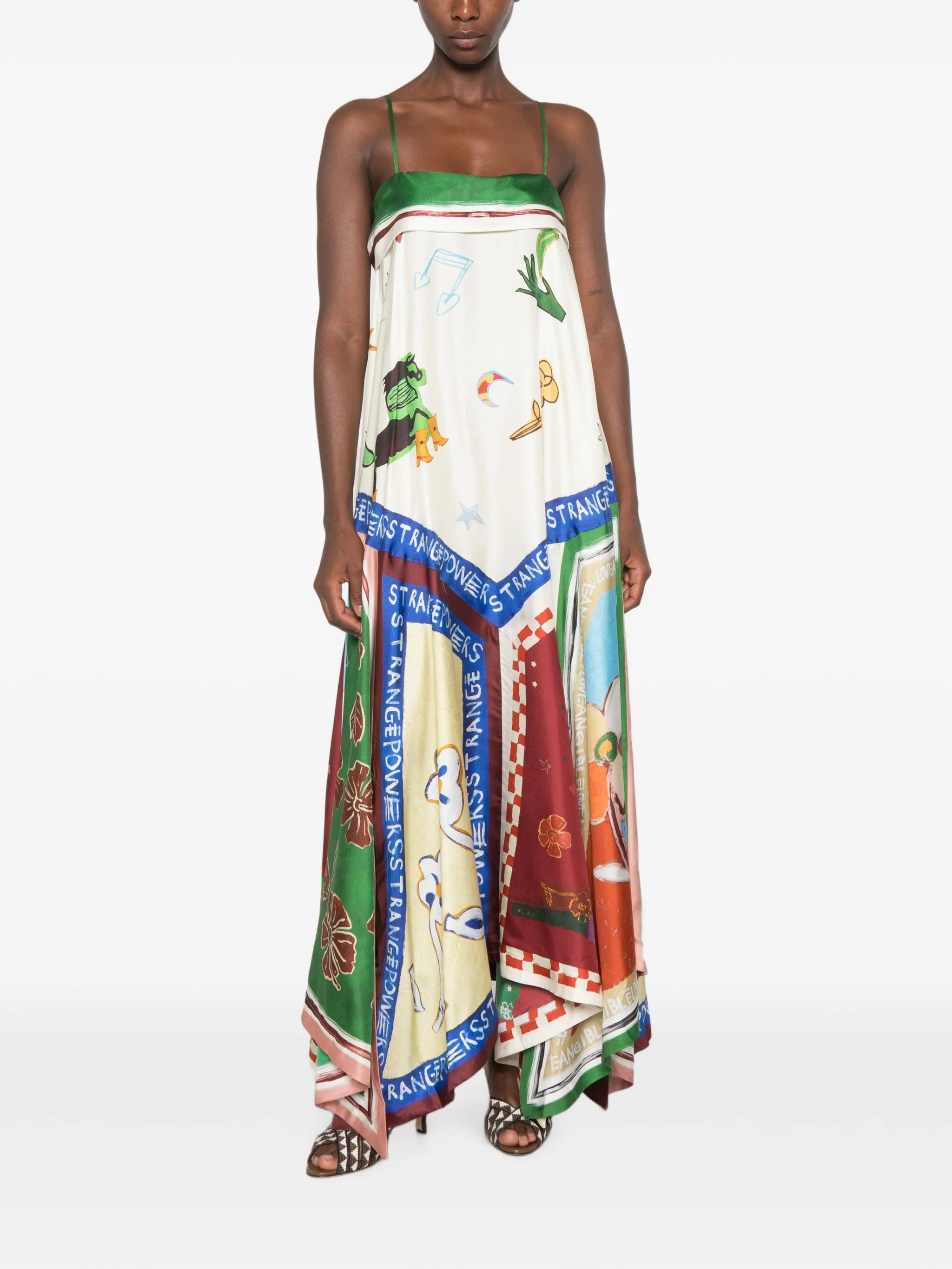 Alemais Tangible Love handkerchief - hem midi dress