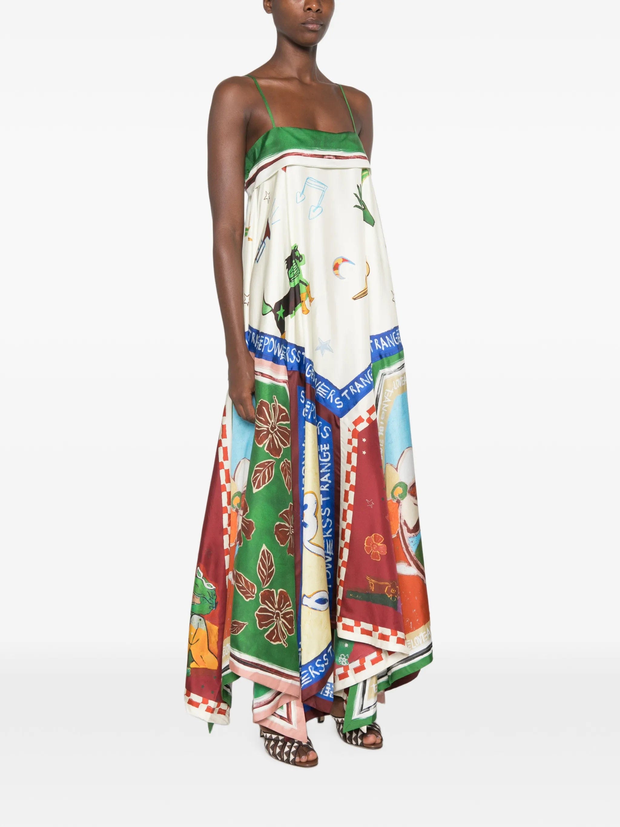 Alemais Tangible Love handkerchief - hem midi dress