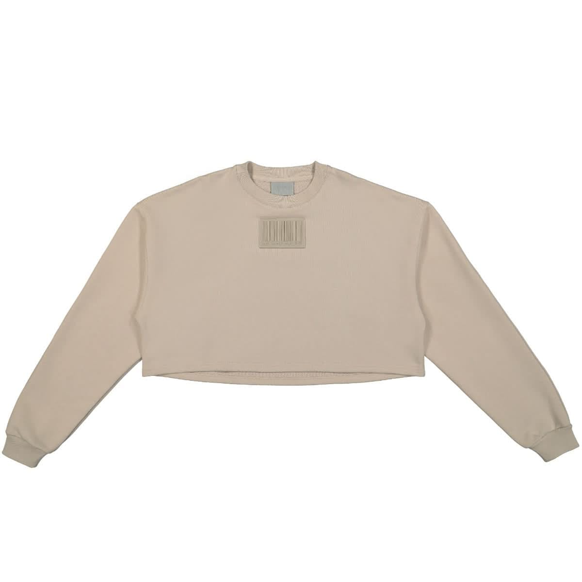 Vtmnts Big Rubber Patch Cropped Sweatshirt
