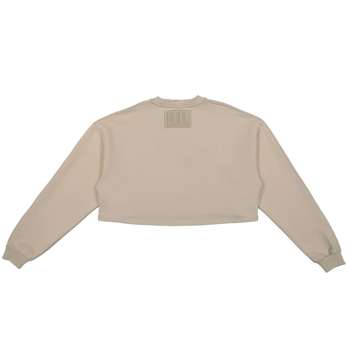 Vtmnts Big Rubber Patch Cropped Sweatshirt