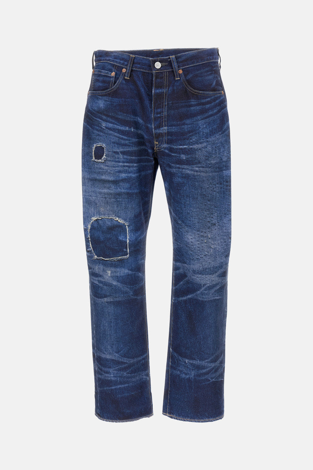 Junya Watanabe PANTALONE DENIM STAMPATO