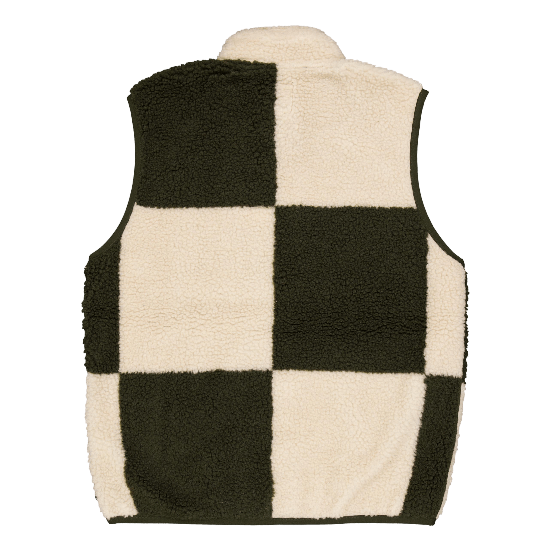 Gramicci Checkered Sherpa Vest Natural / Olive Check
