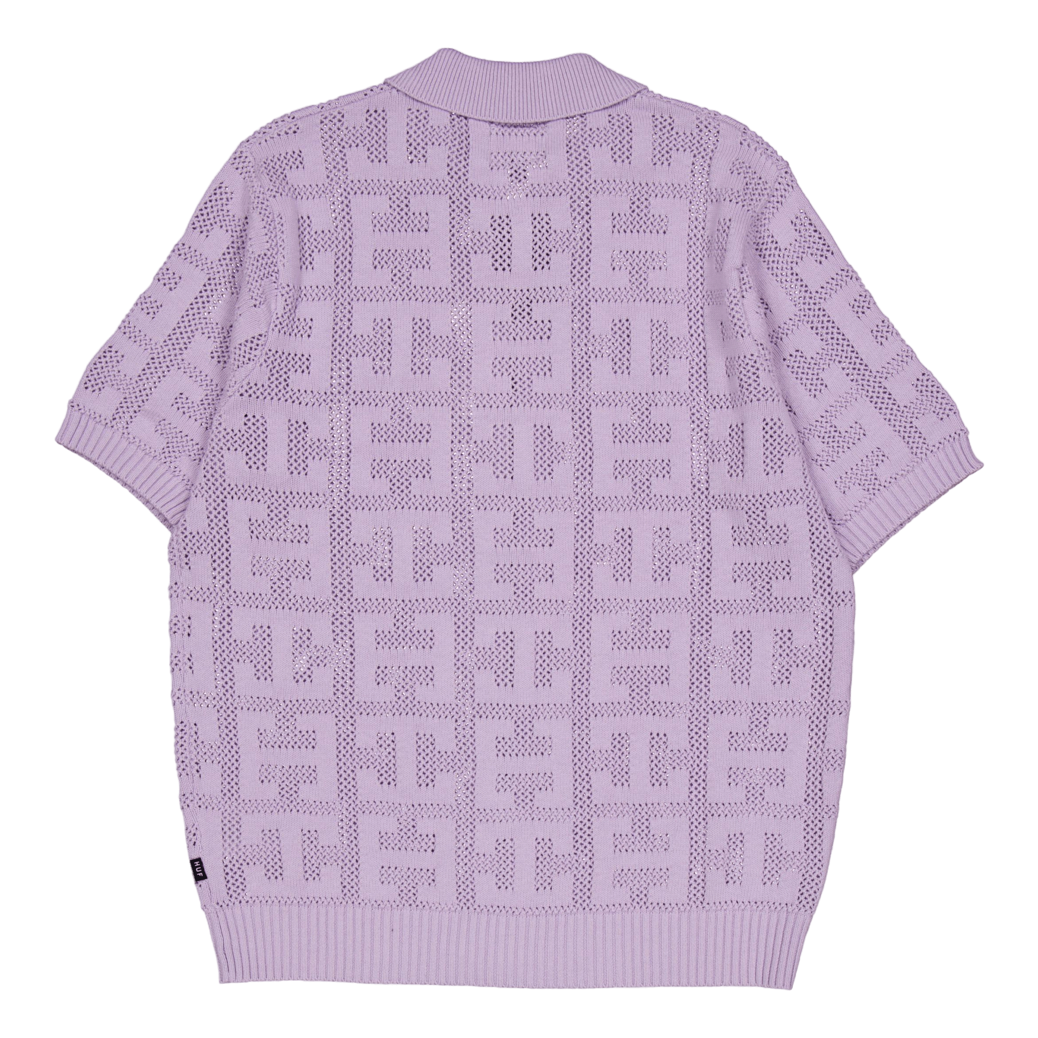HUF Monogram Jacquard Zip Sweater Lavender
