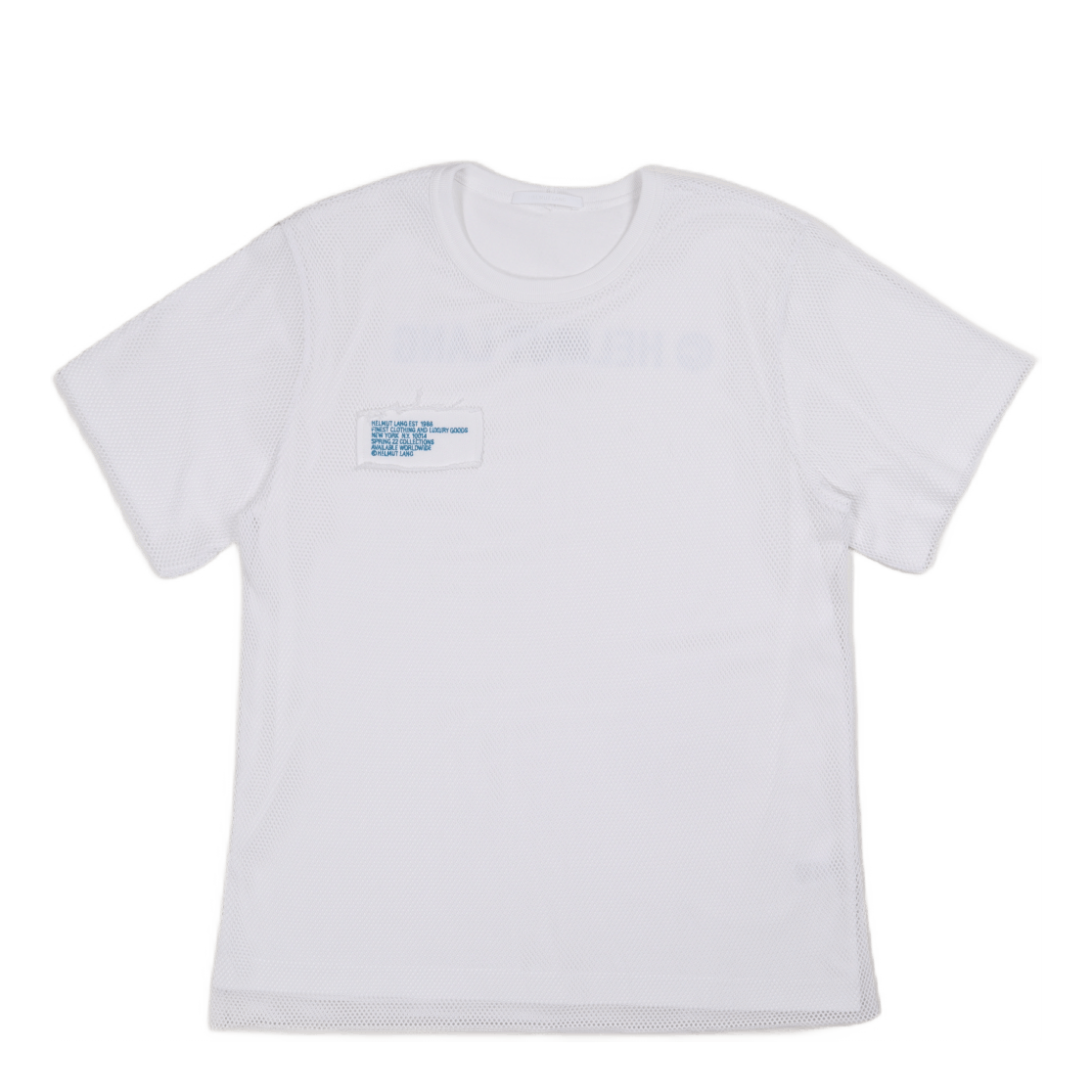 Helmut Lang Trapunto Mesh T-Shirt White