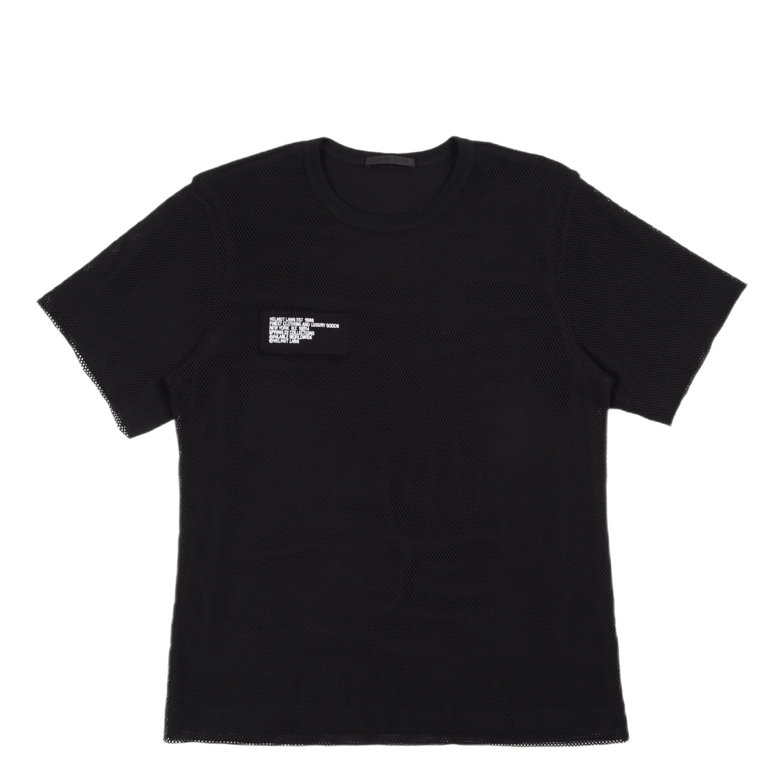 Helmut Lang Trapunto Mesh T-Shirt Black