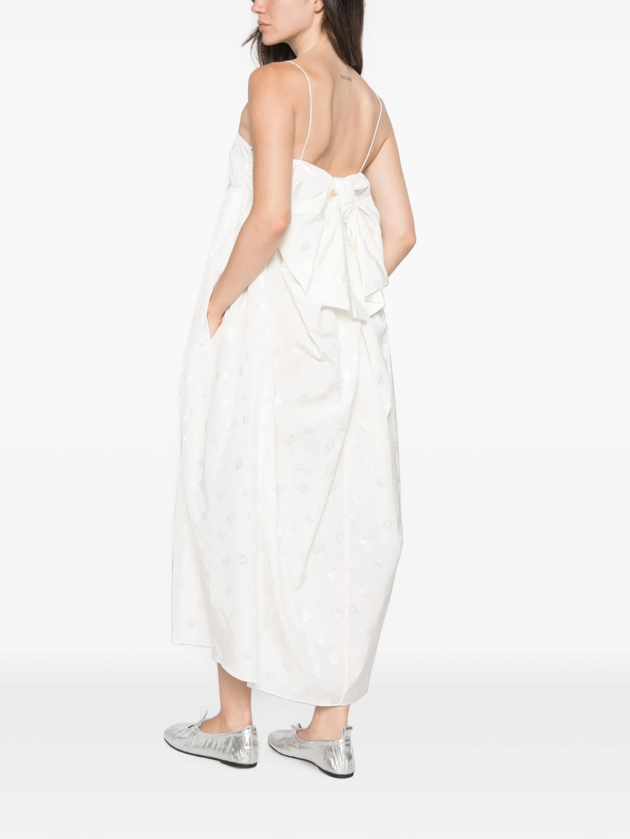 Cecilie Bahnsen Vilma embroidered bow - detail dress