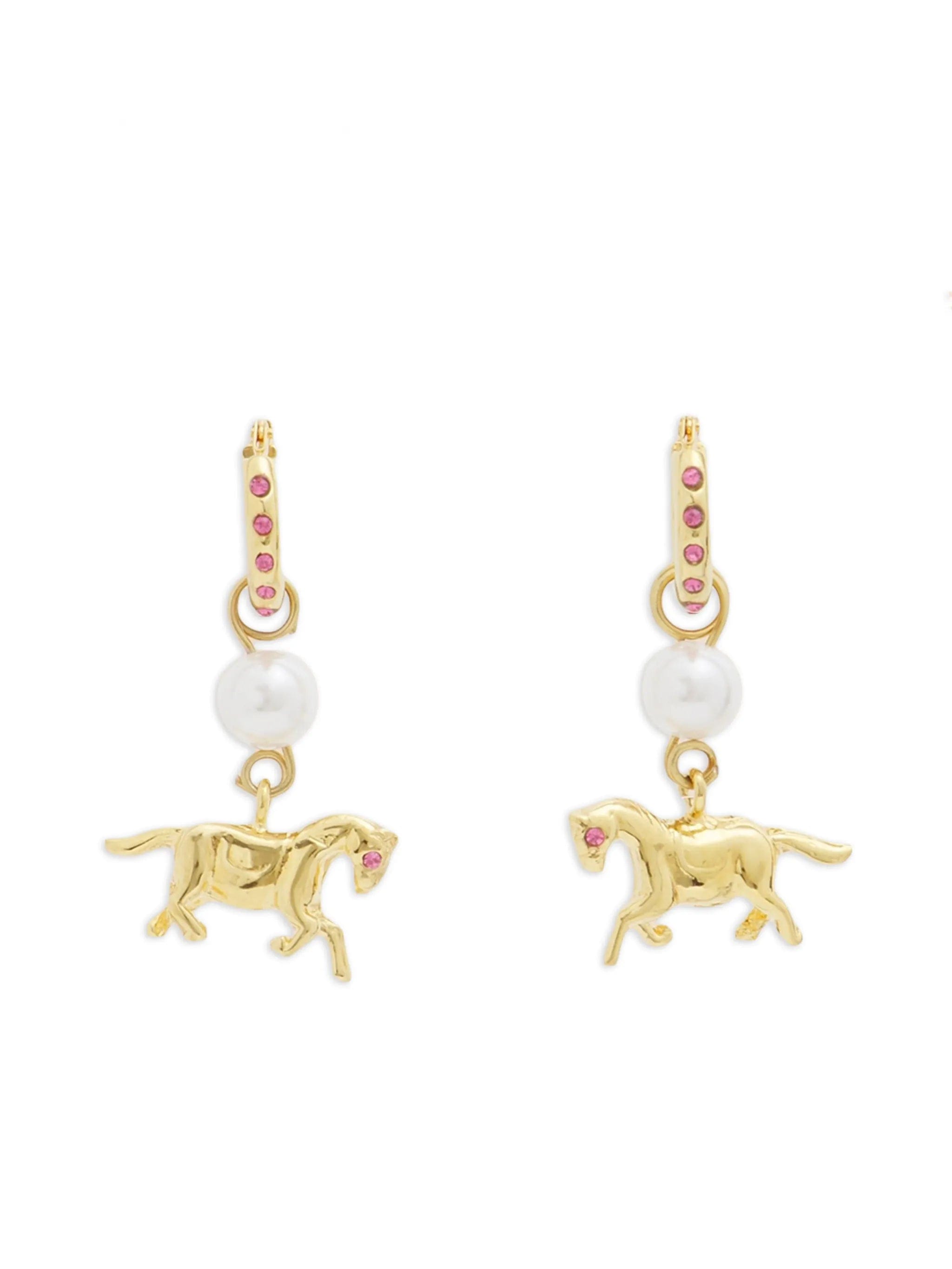 Marni horse - pendant hoop - earrings