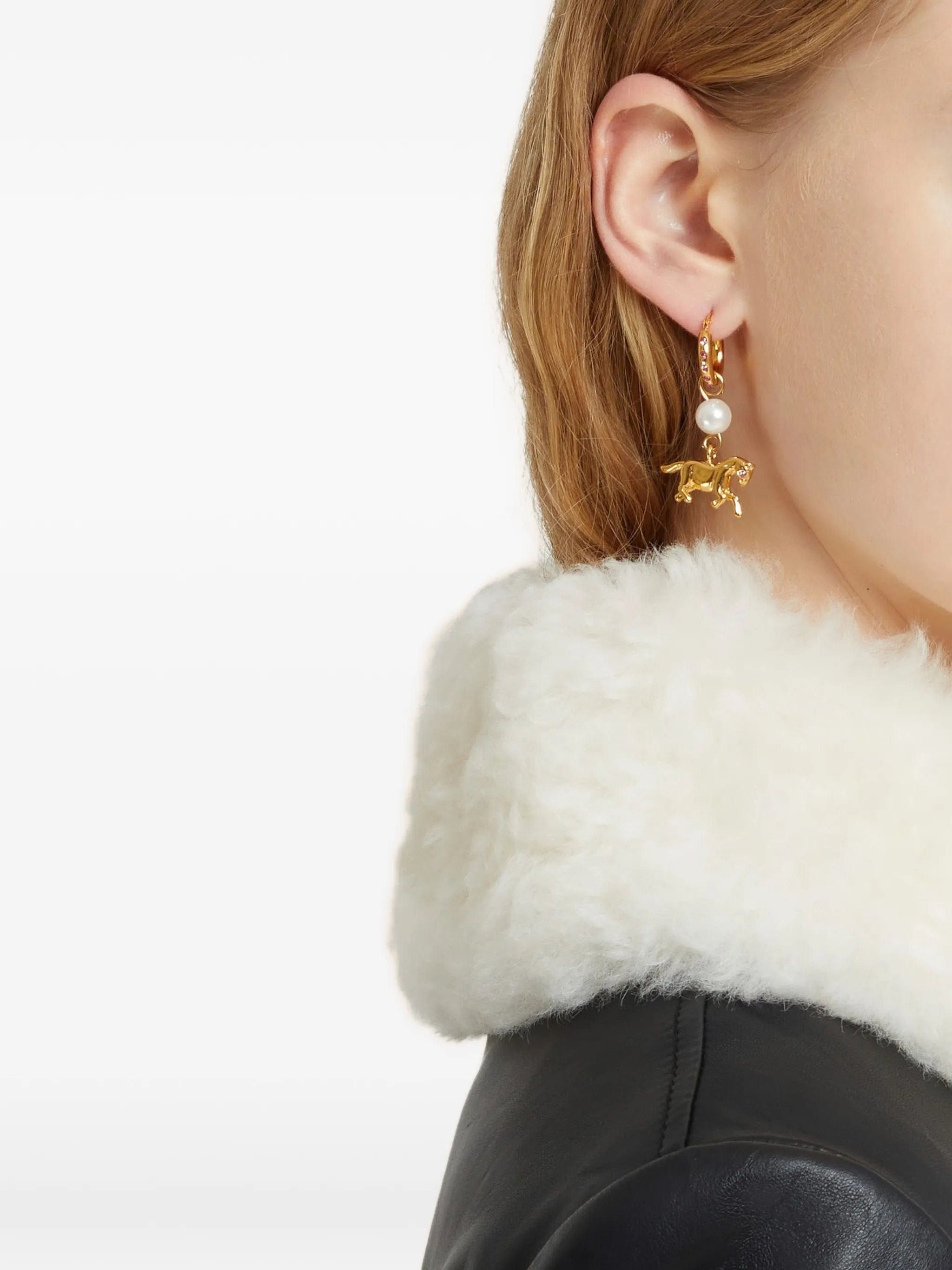 Marni horse - pendant hoop - earrings