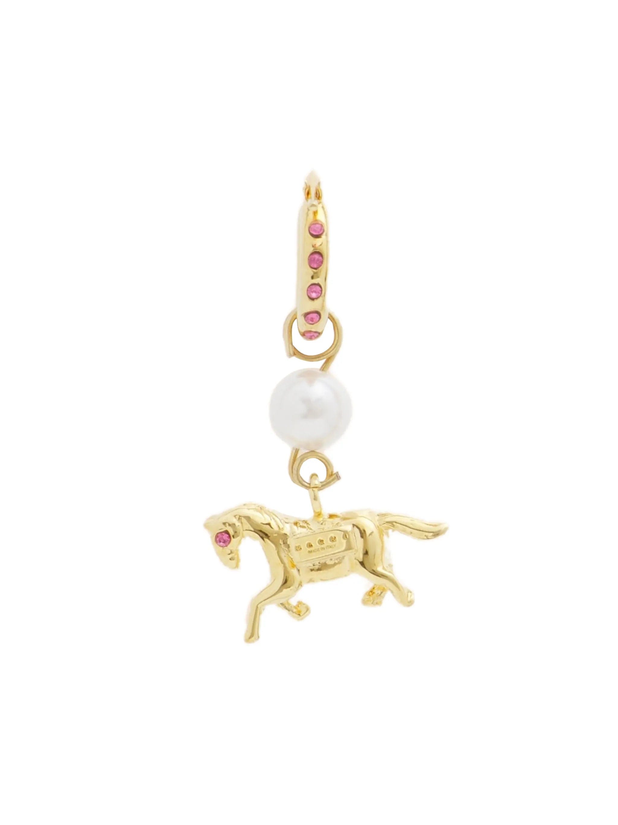 Marni horse - pendant hoop - earrings