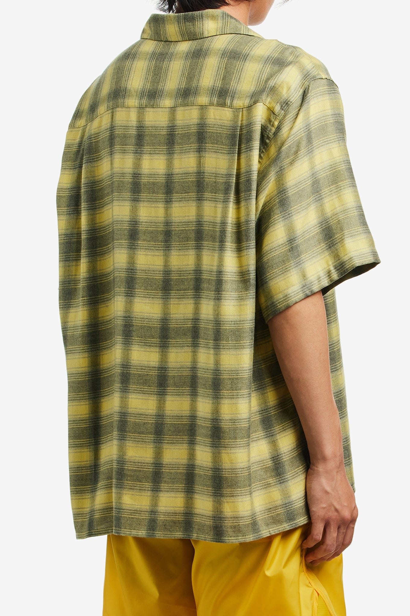 WACKO MARIA OMBRE CHECK OPEN COLLAR SHIRT S/S ( TYPE - 3 )