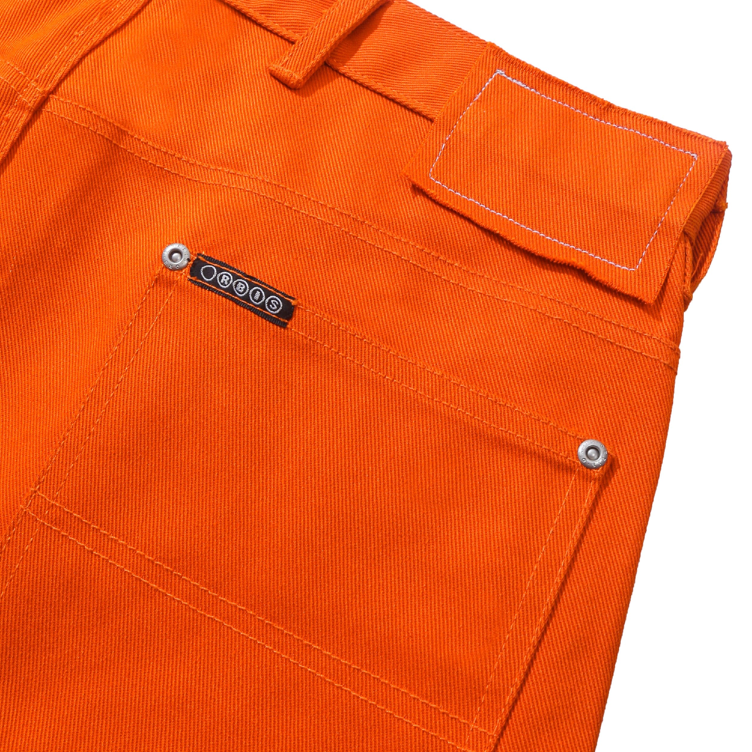Orbis Panel Rivet Shorts - Orange