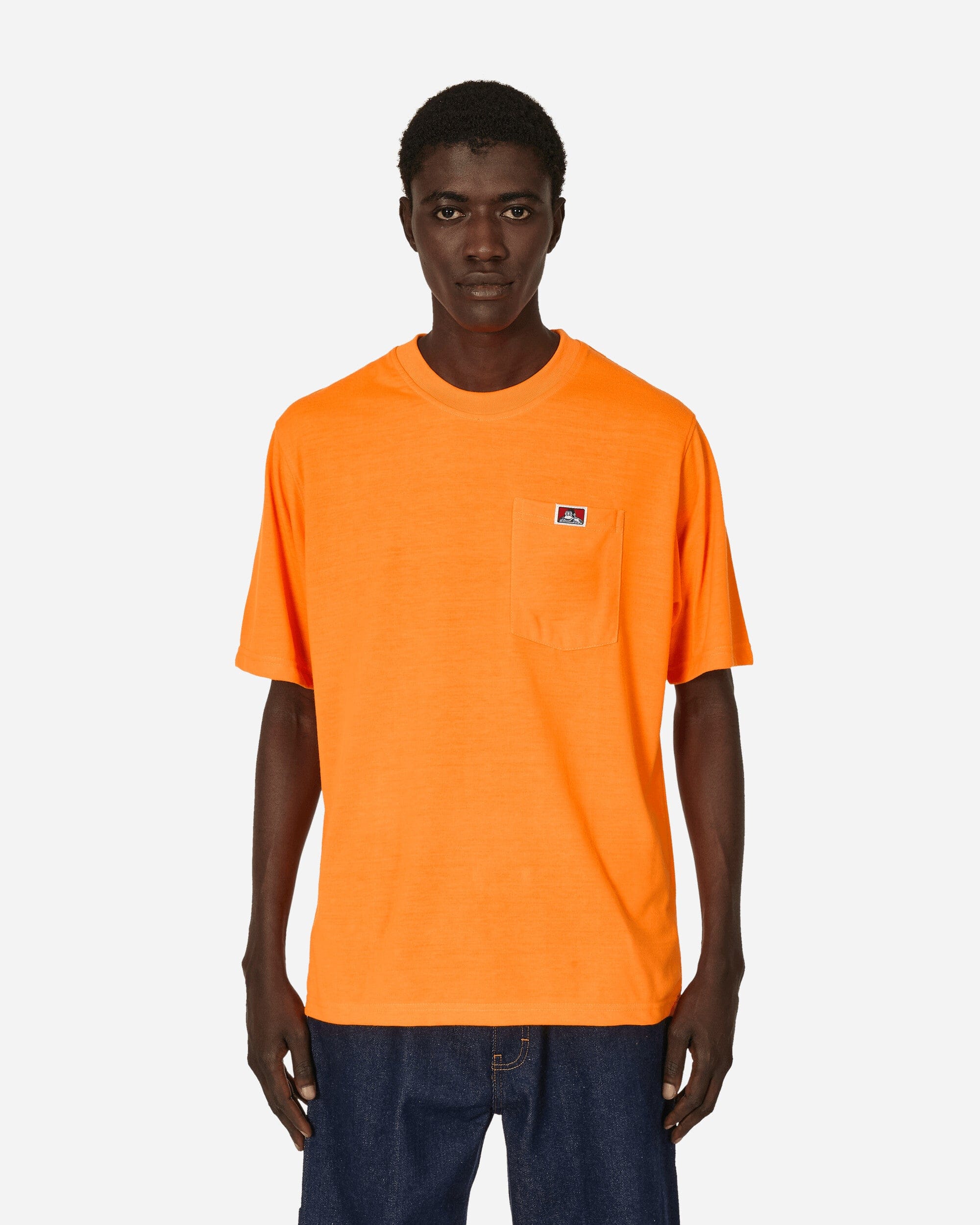 Ben Davis Heavy Duty Classic Label Pocket T - Shirt Orange