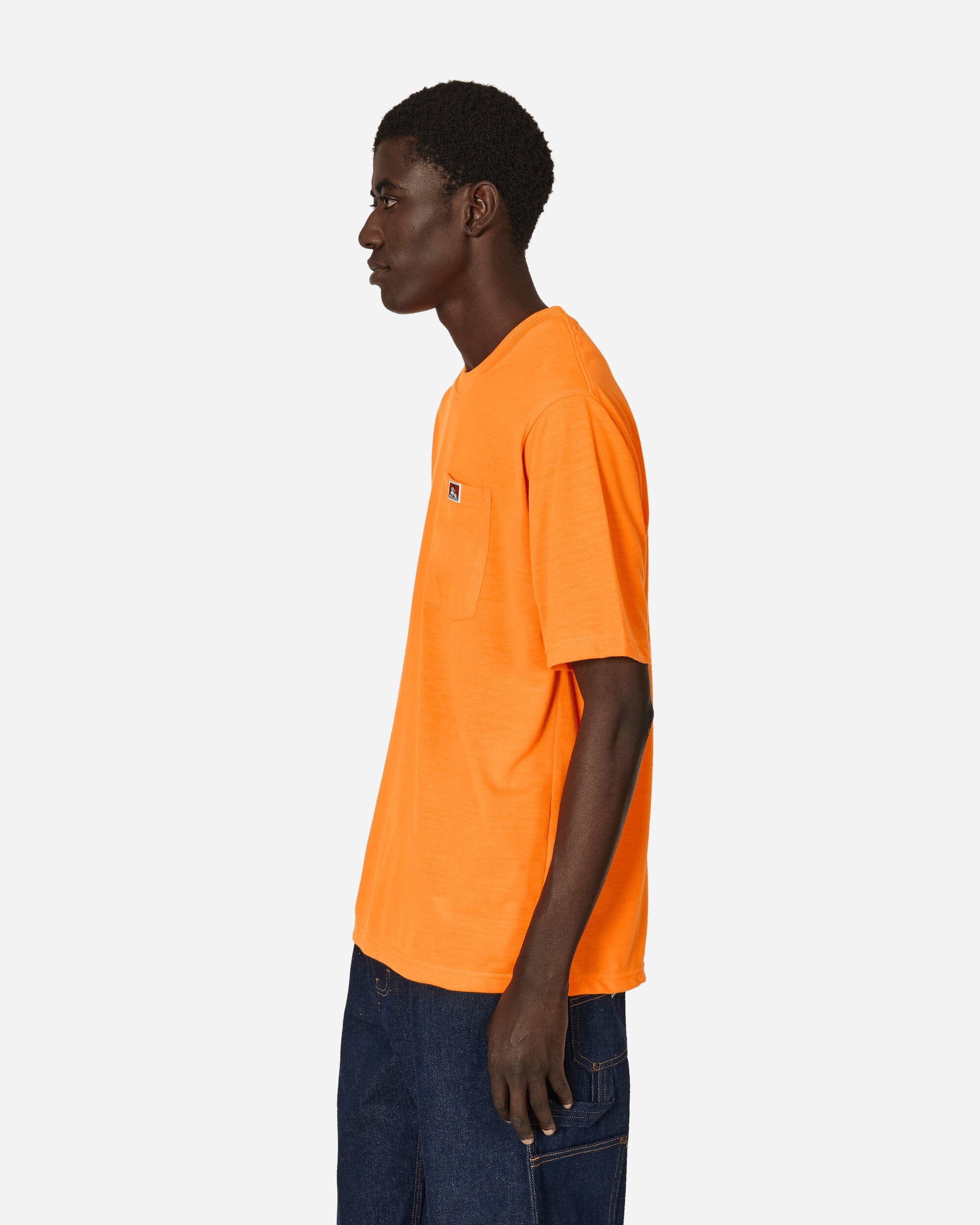 Ben Davis Heavy Duty Classic Label Pocket T - Shirt Orange